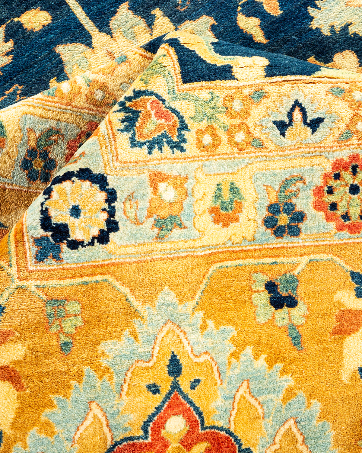 Mogul, One-of-a-Kind Hand-Knotted Area Rug - Blue, 9' 2" x 11' 10"