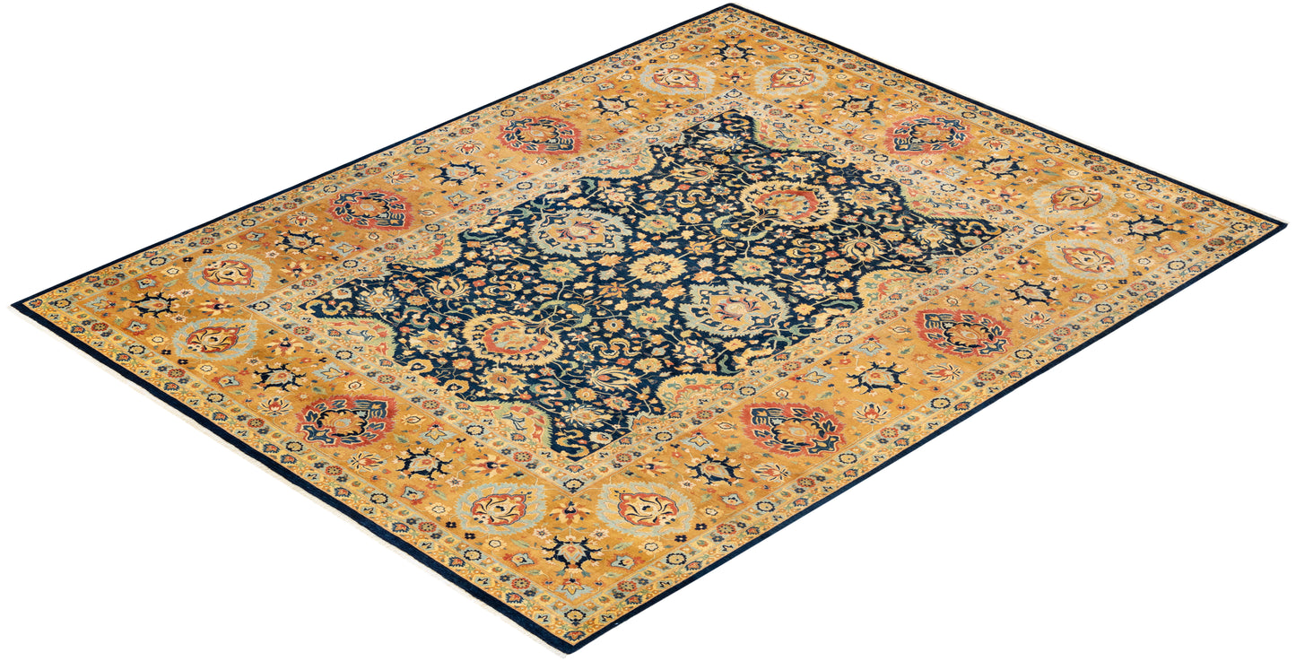 Mogul, One-of-a-Kind Hand-Knotted Area Rug - Blue, 9' 2" x 11' 10"