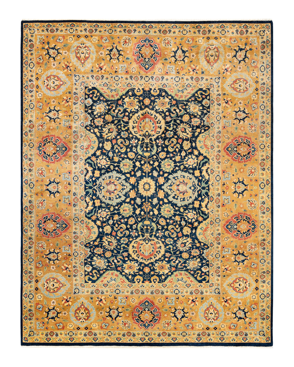 Mogul, One-of-a-Kind Hand-Knotted Area Rug - Blue, 9' 2" x 11' 10"