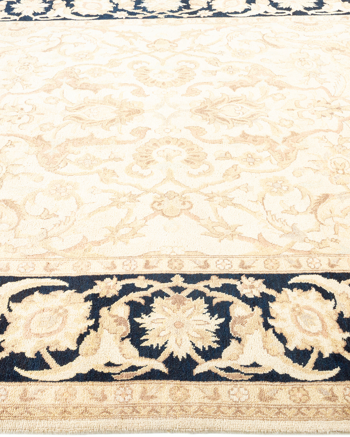 Eclectic, One-of-a-Kind Hand-Knotted Area Rug - Ivory, 6' 1" x 9' 4"