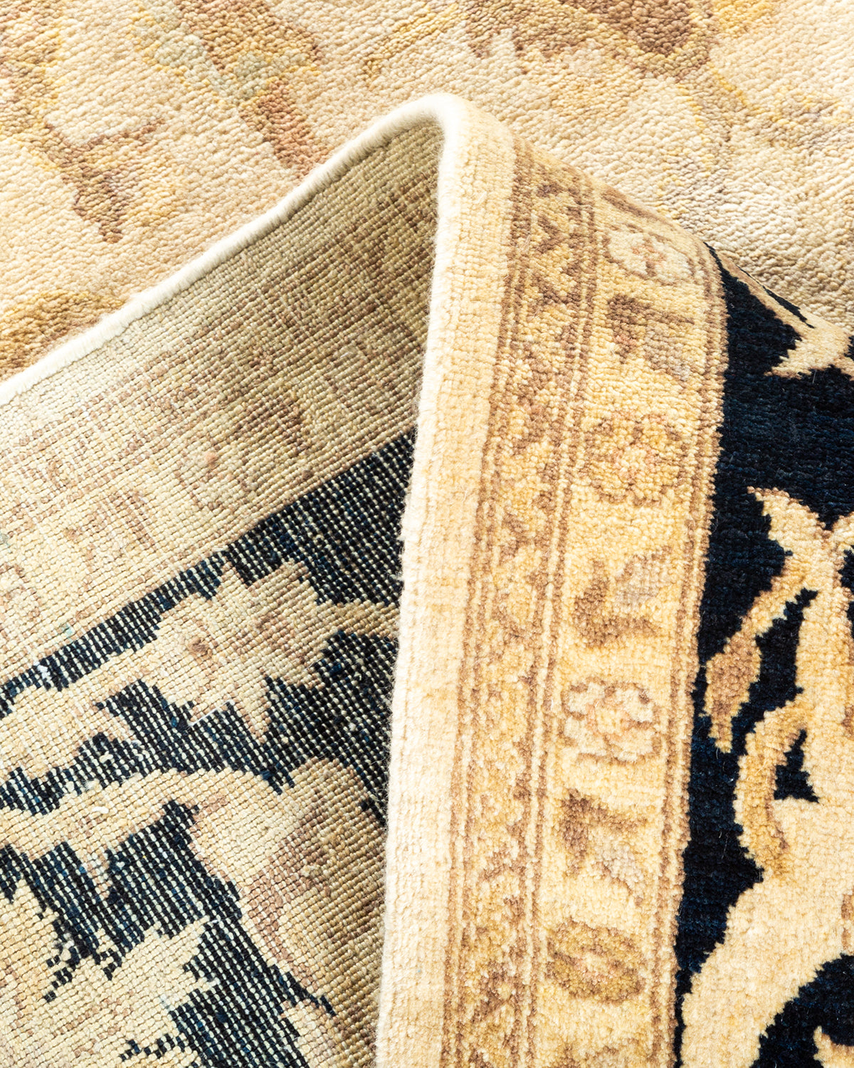 Eclectic, One-of-a-Kind Hand-Knotted Area Rug - Ivory, 6' 1" x 9' 4"