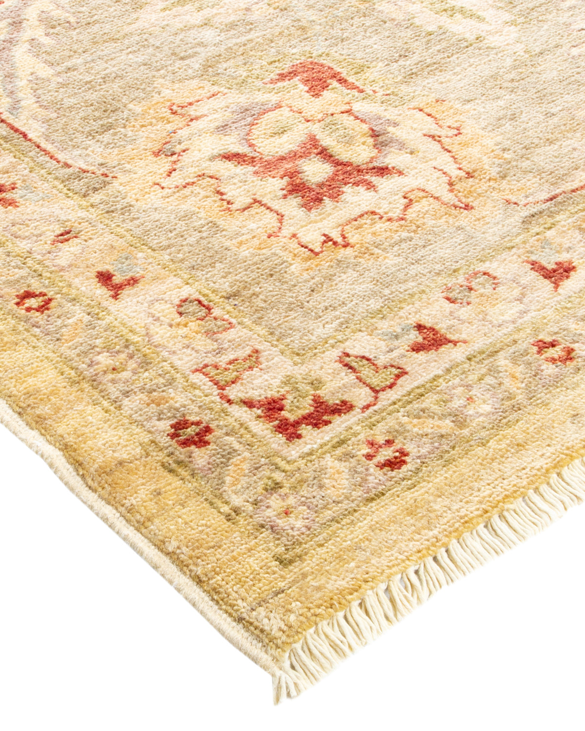 Eclectic, One-of-a-Kind Hand-Knotted Area Rug - Ivory, 8' 7" x 11' 5"