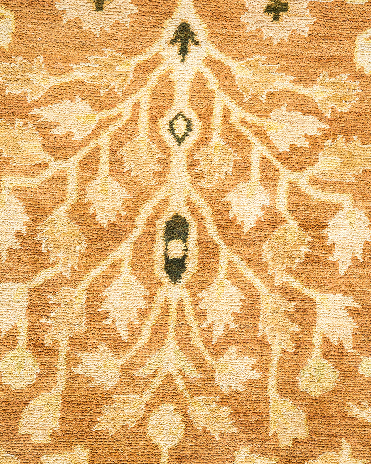 Eclectic, One-of-a-Kind Hand-Knotted Area Rug - Yellow, 9' 2" x 11' 10"