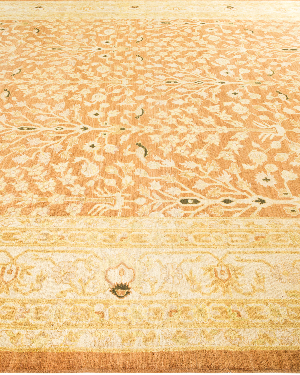 Eclectic, One-of-a-Kind Hand-Knotted Area Rug - Yellow, 9' 2" x 11' 10"