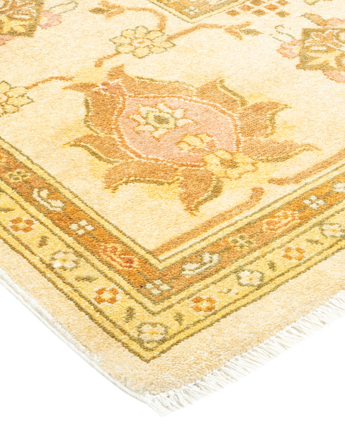Eclectic, One-of-a-Kind Hand-Knotted Area Rug - Ivory, 8' 1" x 10' 0"