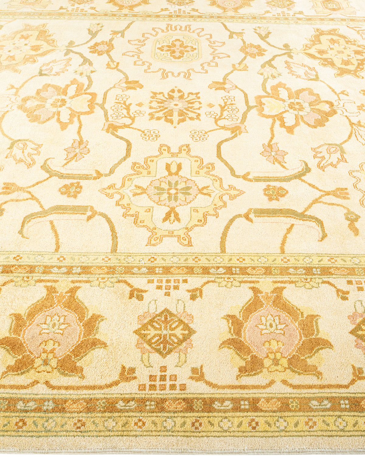 Eclectic, One-of-a-Kind Hand-Knotted Area Rug - Ivory, 8' 1" x 10' 0"