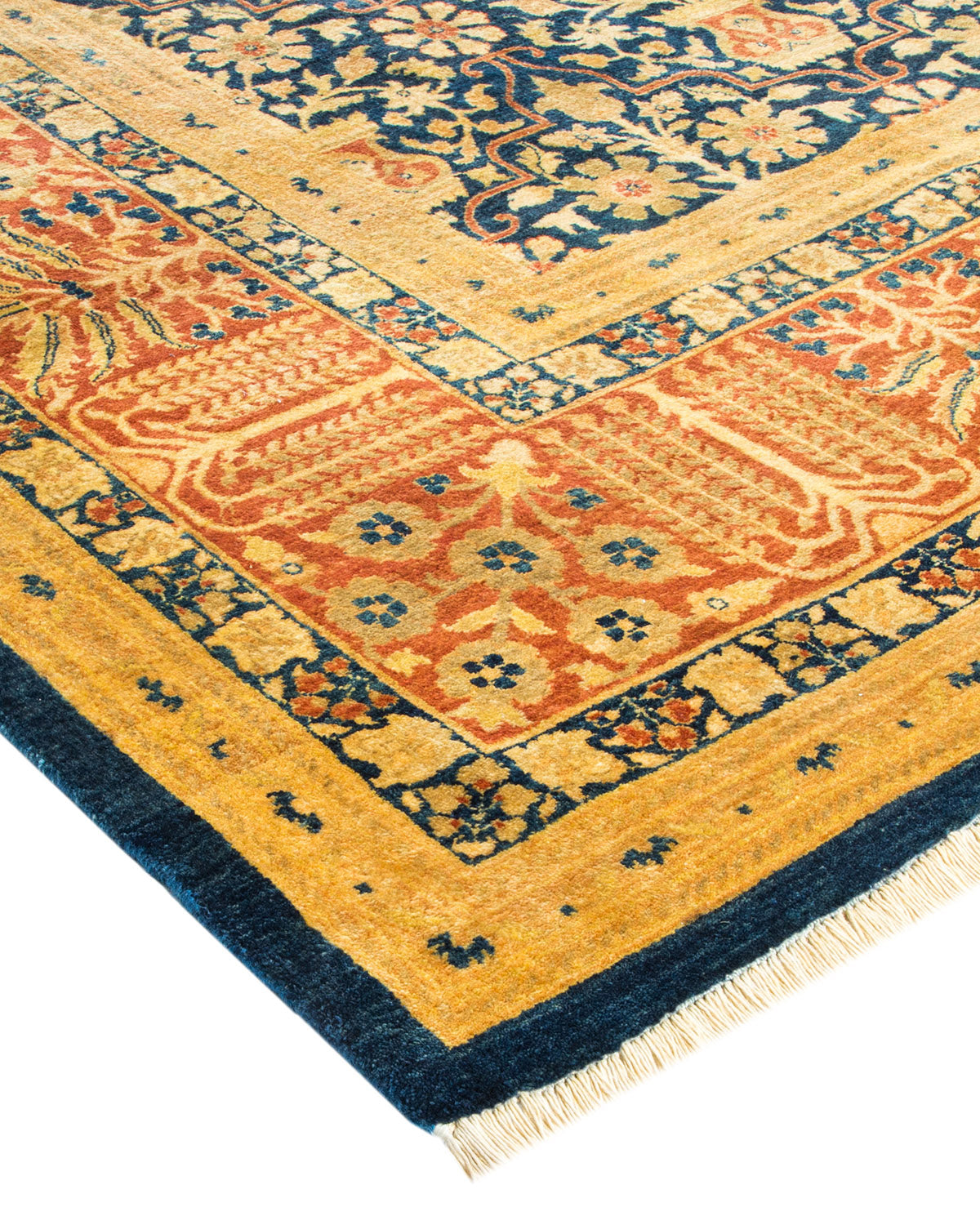 Mogul, One-of-a-Kind Hand-Knotted Area Rug - Blue, 9' 3" x 11' 5"