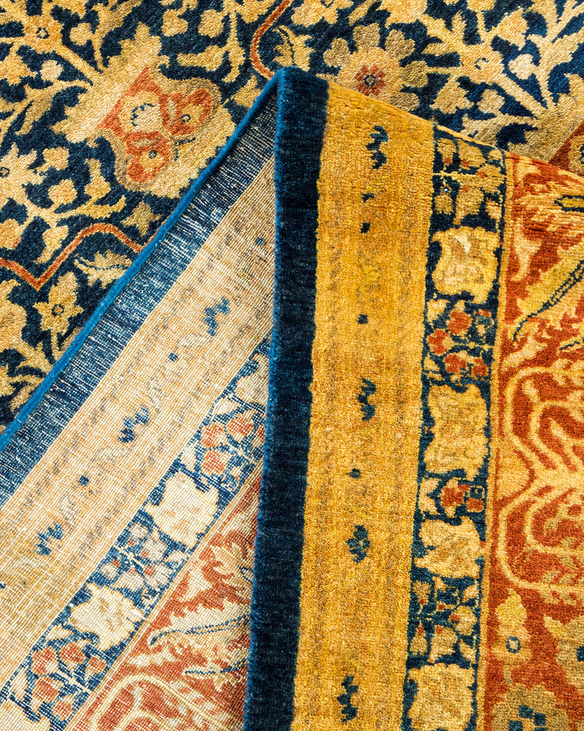 Mogul, One-of-a-Kind Hand-Knotted Area Rug - Blue, 9' 3" x 11' 5"