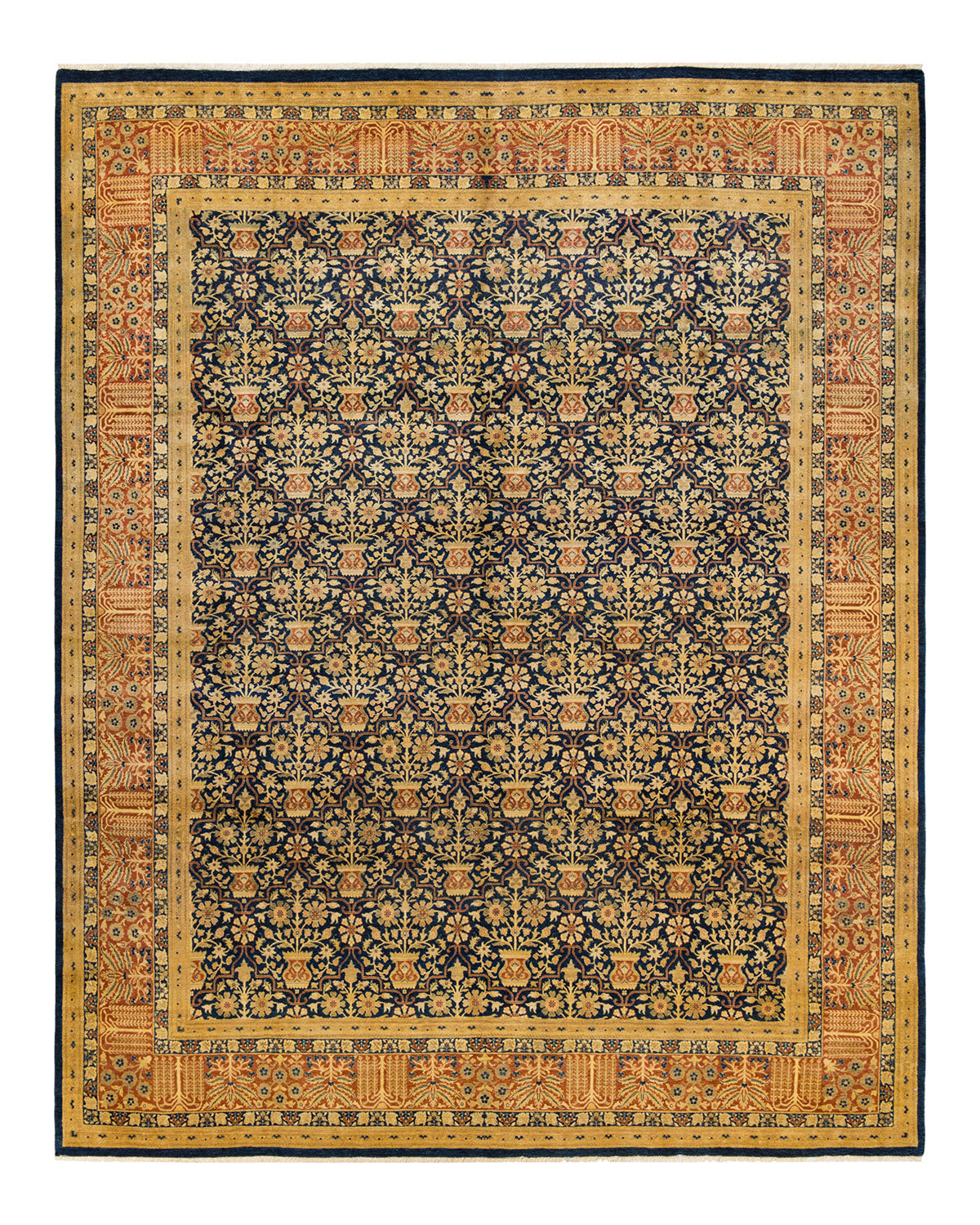 Mogul, One-of-a-Kind Hand-Knotted Area Rug - Blue, 9' 3" x 11' 5"