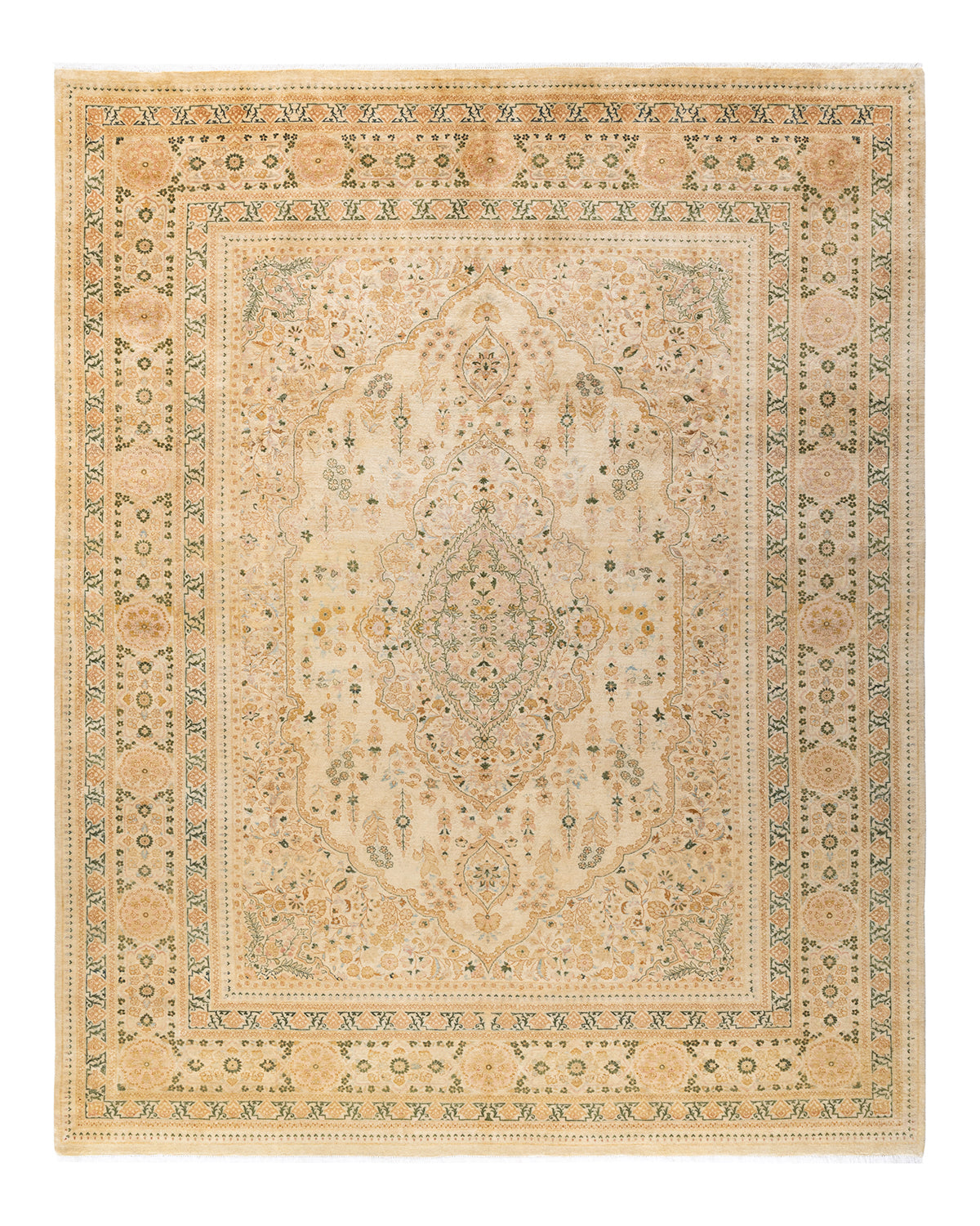 Mogul, One-of-a-Kind Hand-Knotted Area Rug - Ivory, 9' 1" x 11' 5"