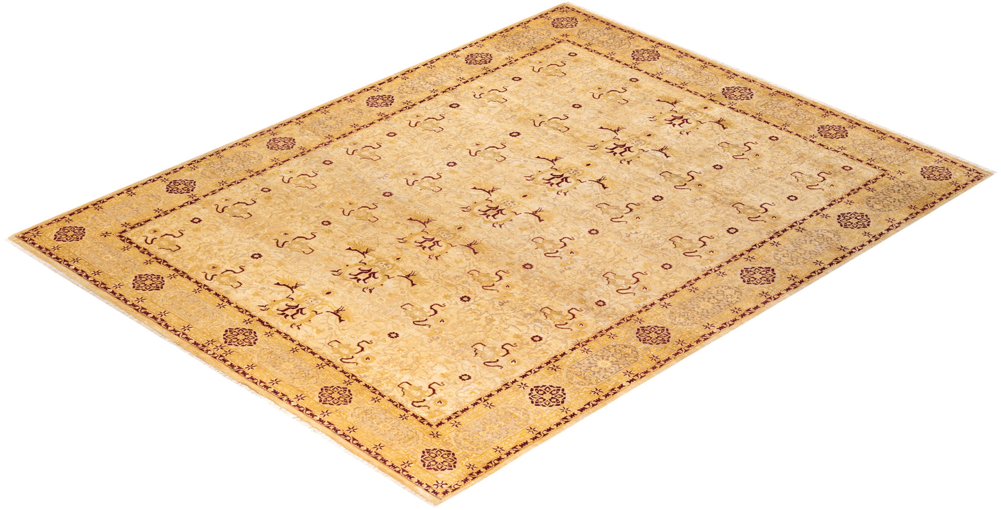 Mogul, One-of-a-Kind Hand-Knotted Area Rug - Ivory, 8' 2" x 10' 5"
