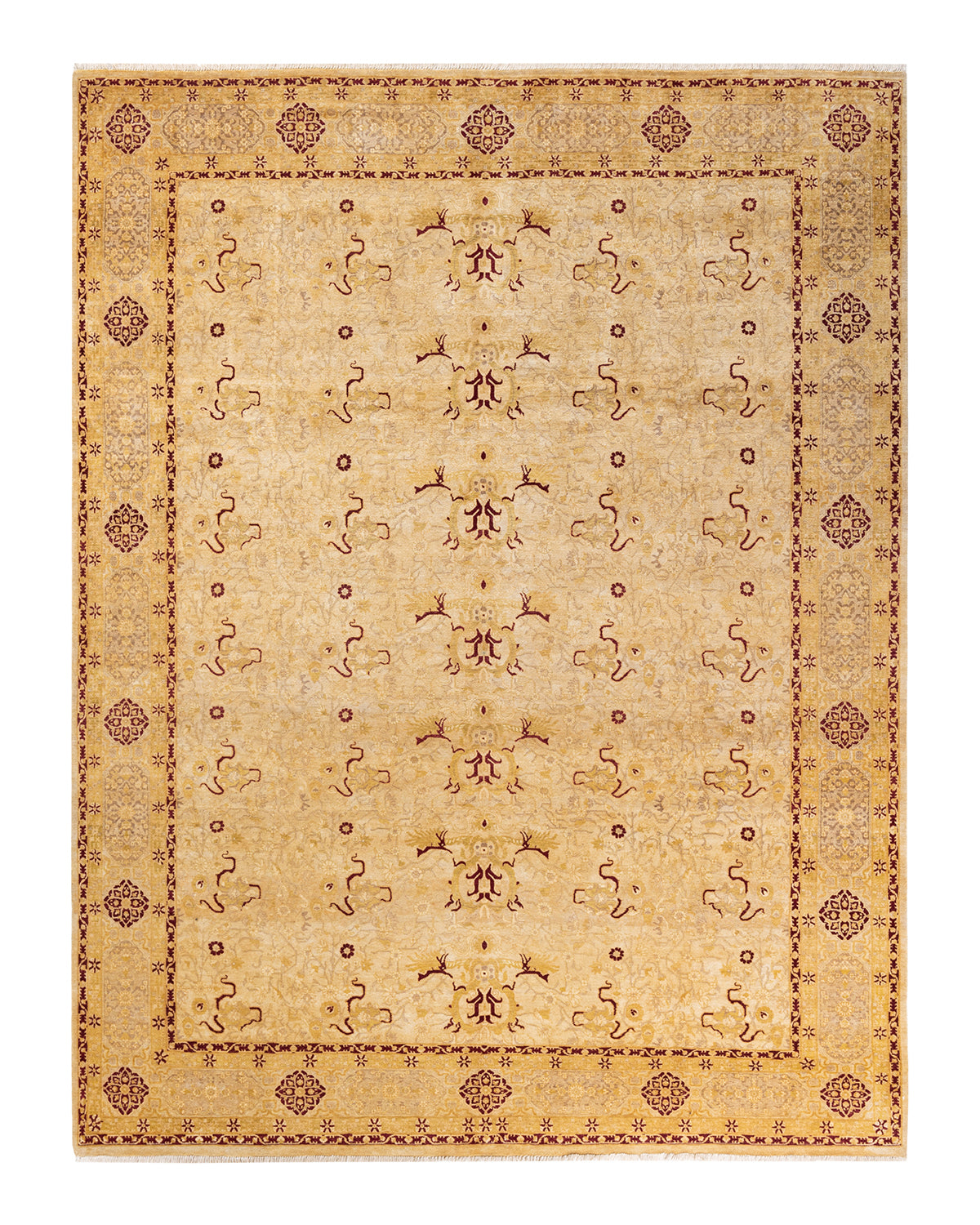 Mogul, One-of-a-Kind Hand-Knotted Area Rug - Ivory, 8' 2" x 10' 5"
