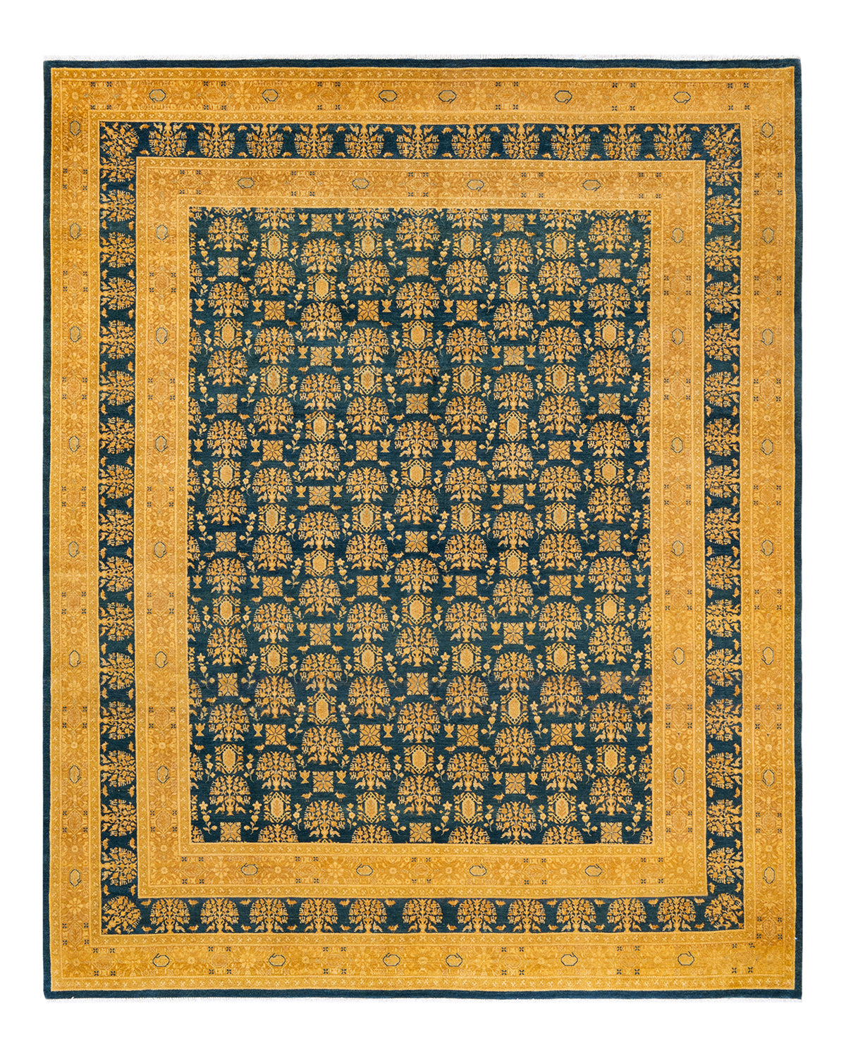 Mogul, One-of-a-Kind Hand-Knotted Area Rug - Green, 8' 2" x 10' 2"