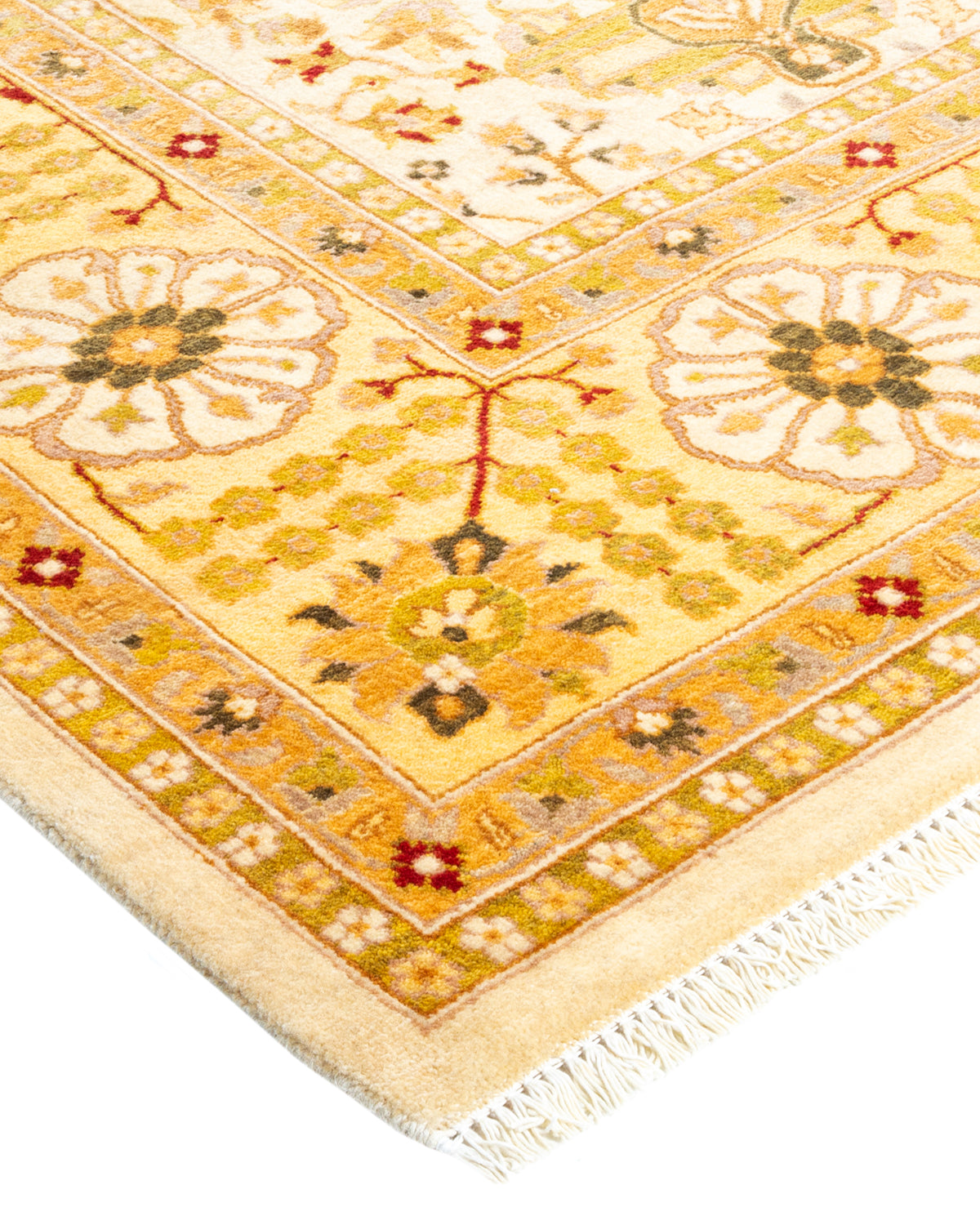 Mogul, One-of-a-Kind Hand-Knotted Area Rug - Ivory, 6' 2" x 9' 3"