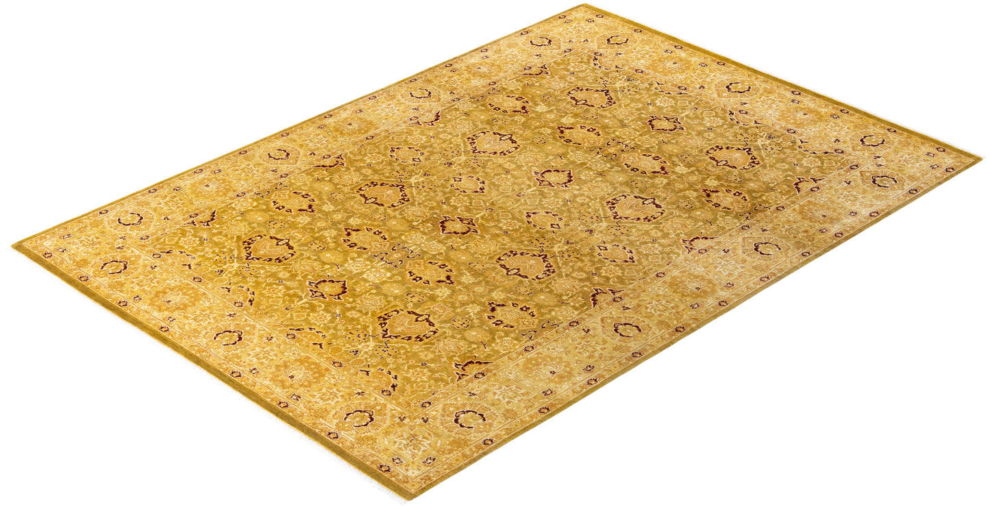 Mogul, One-of-a-Kind Hand-Knotted Area Rug - Green, 6' 3" x 9' 1"