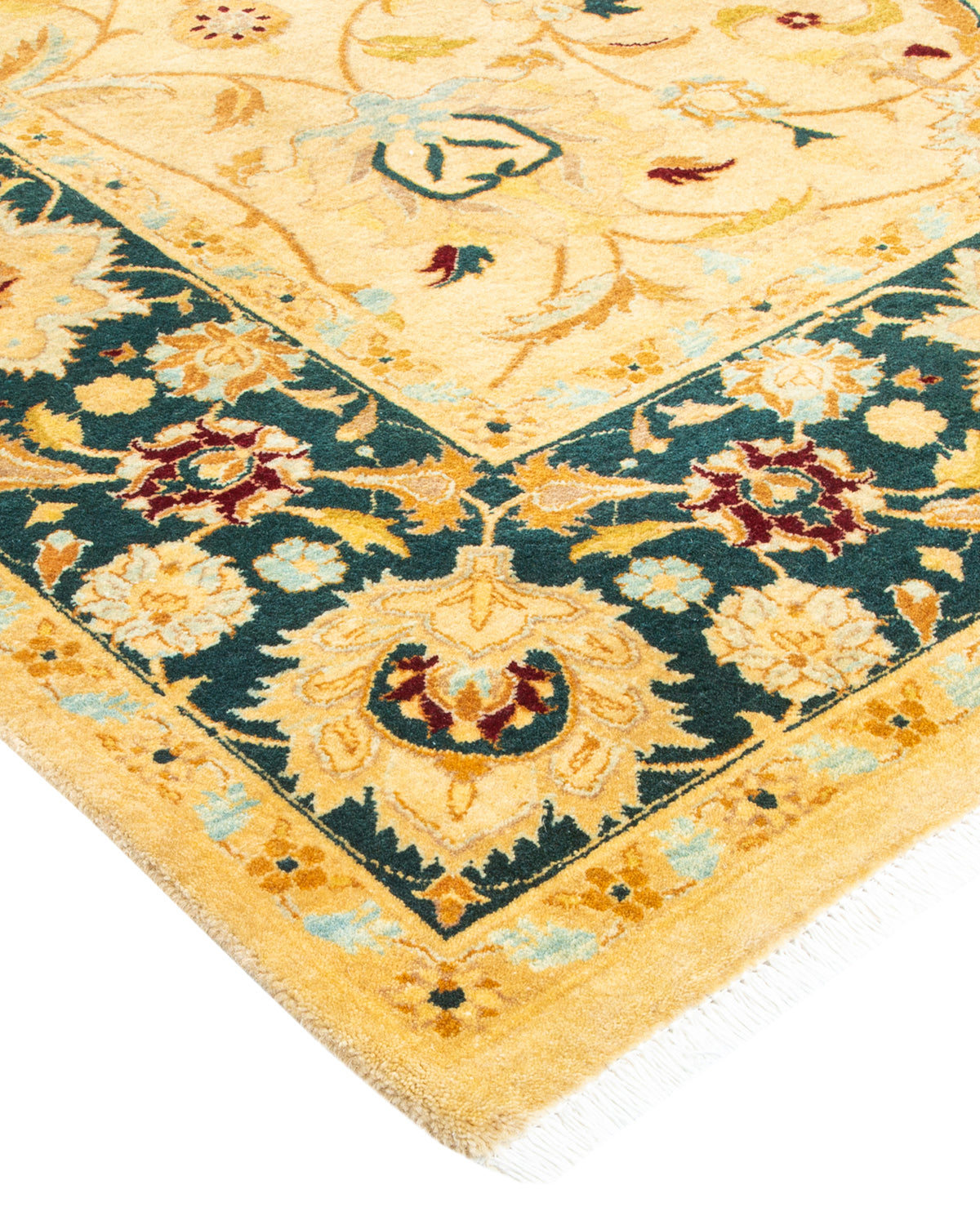 Mogul, One-of-a-Kind Hand-Knotted Area Rug - Ivory, 6' 1" x 9' 3"