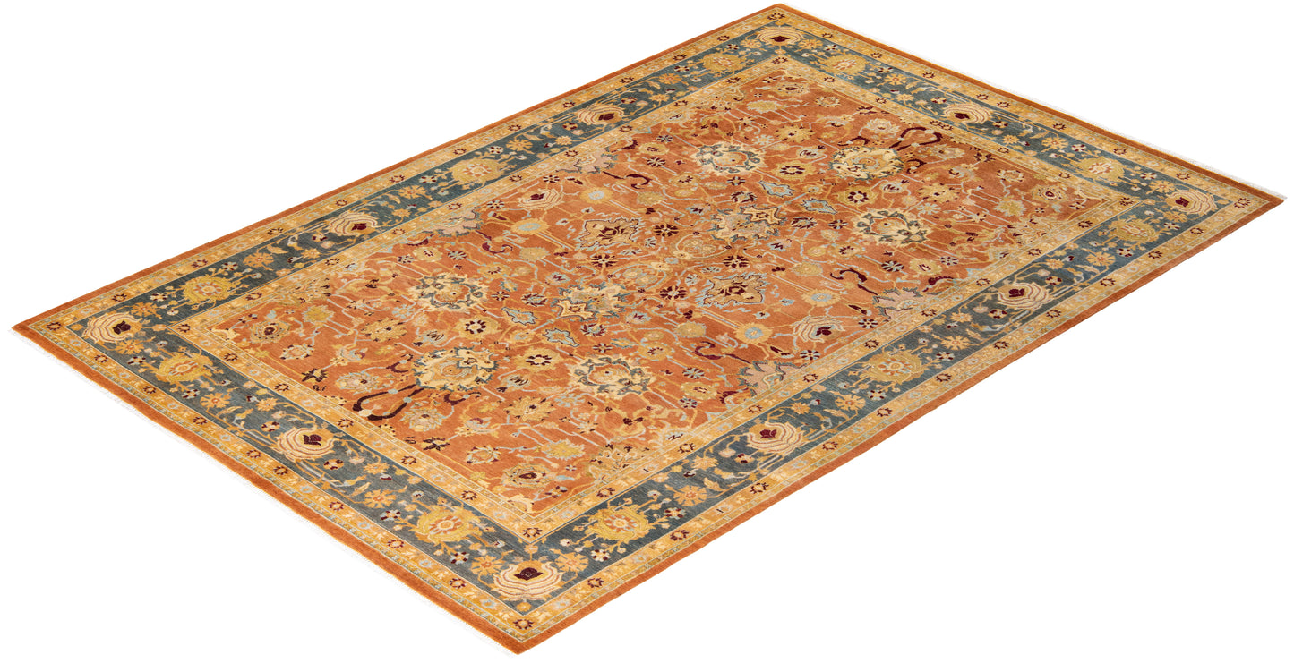 Mogul, One-of-a-Kind Hand-Knotted Area Rug - Brown, 6' 2" x 9' 2"