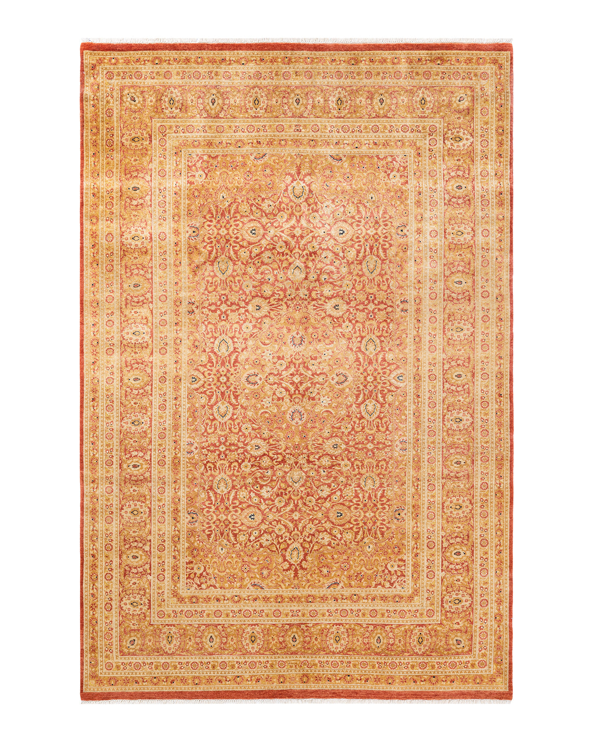 Mogul, One-of-a-Kind Hand-Knotted Area Rug - Orange, 6' 2" x 9' 4"