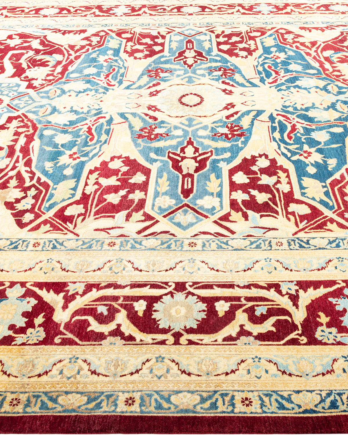 Mogul, One-of-a-Kind Hand-Knotted Area Rug - Red, 9' 2" x 12' 1"
