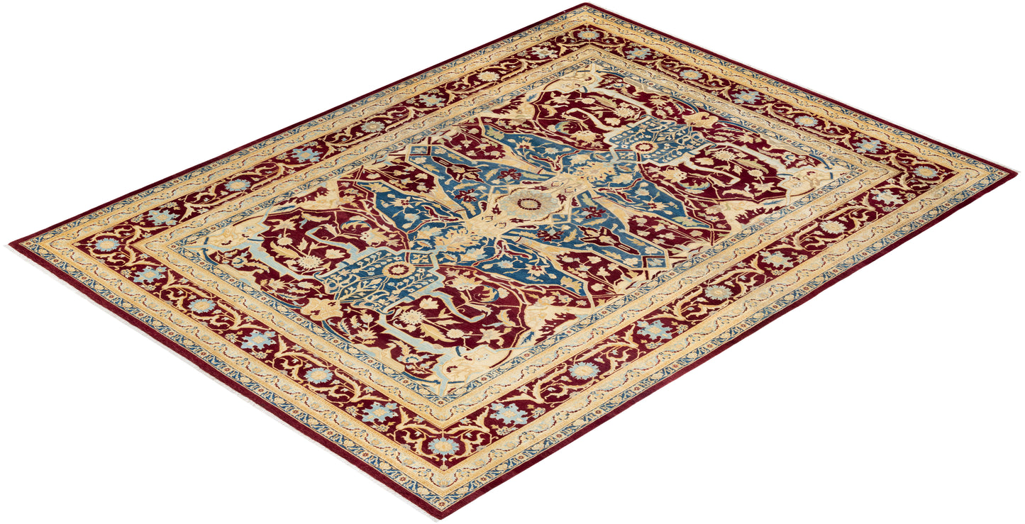 Mogul, One-of-a-Kind Hand-Knotted Area Rug - Red, 9' 2" x 12' 1"