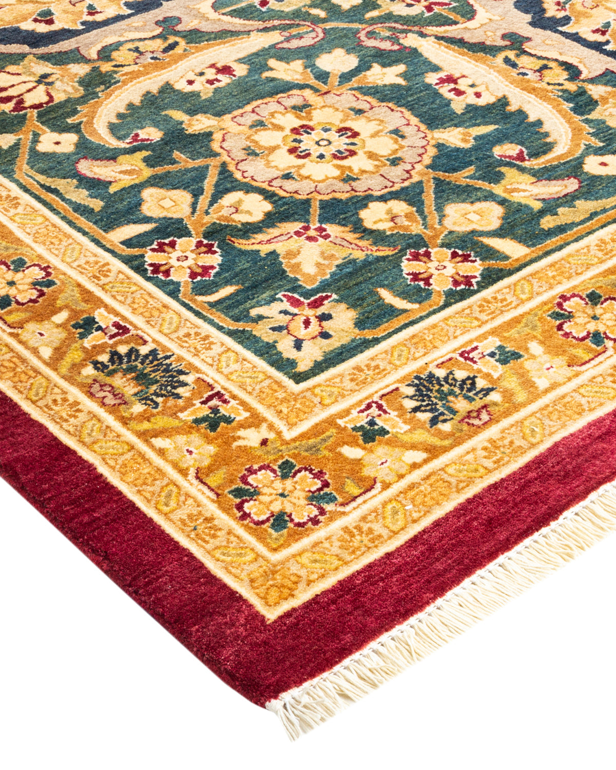 Mogul, One-of-a-Kind Hand-Knotted Area Rug - Red, 9' 2" x 12' 6"