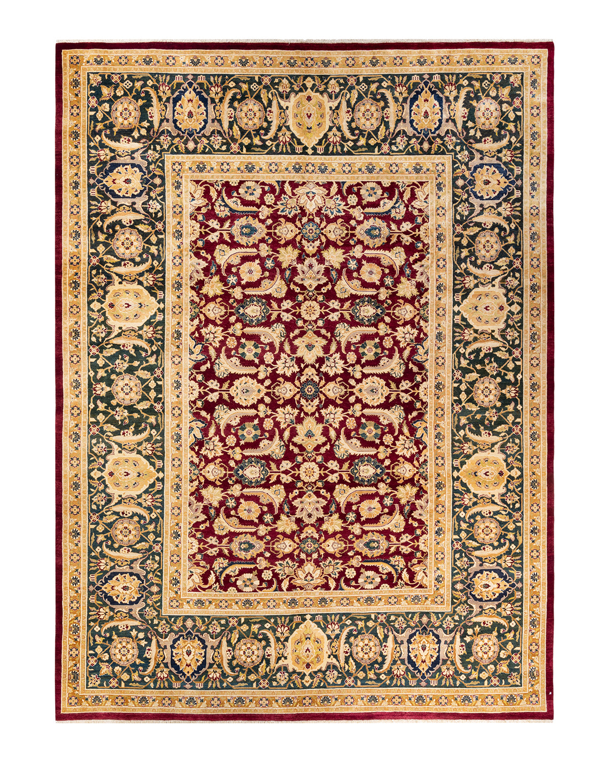 Mogul, One-of-a-Kind Hand-Knotted Area Rug - Red, 9' 2" x 12' 6"