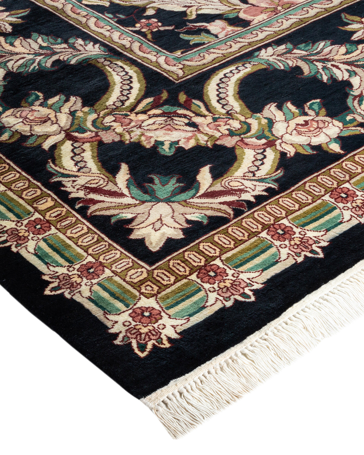 Mogul, One-of-a-Kind Hand-Knotted Area Rug - Black, 9' 4" x 12' 1"