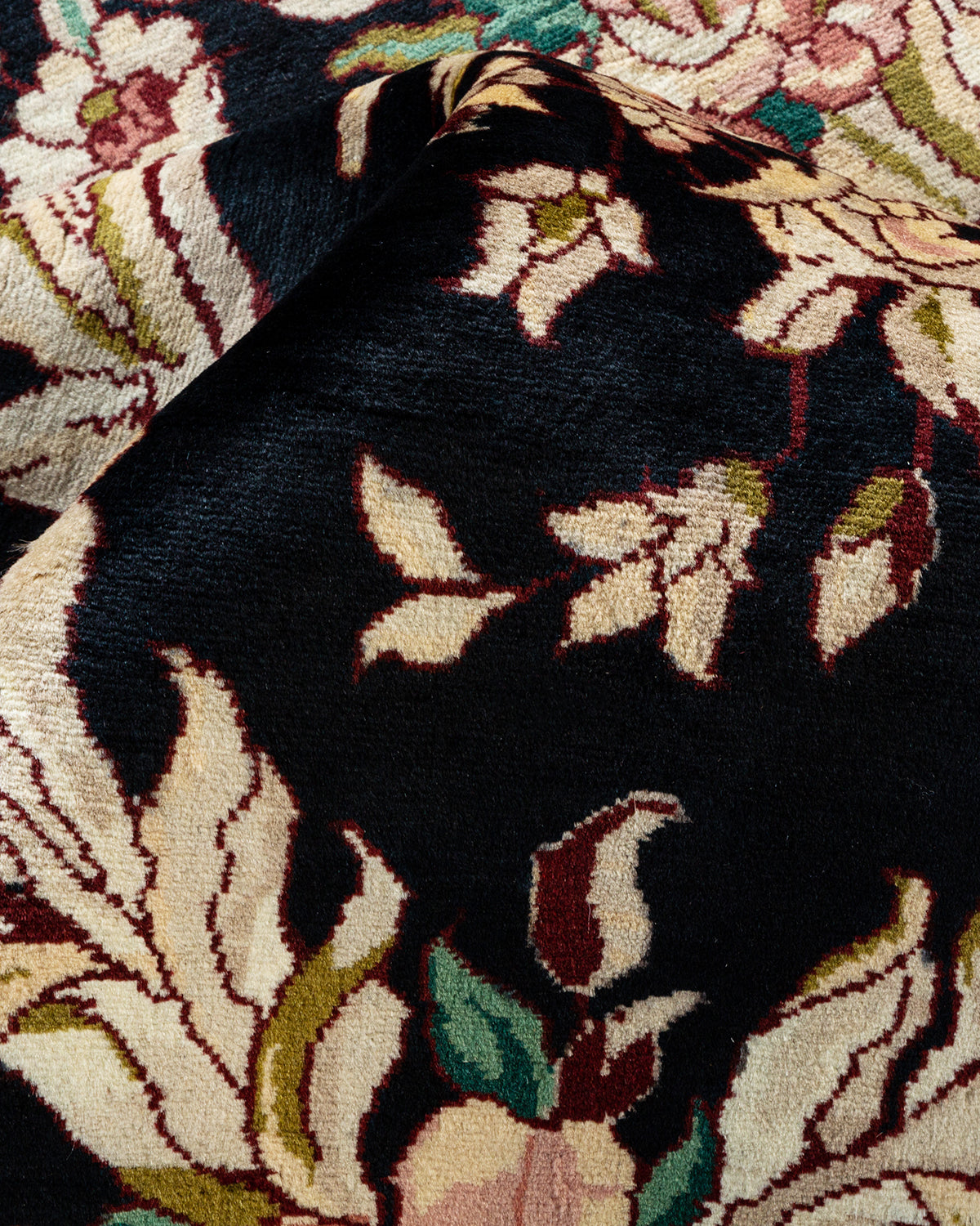 Mogul, One-of-a-Kind Hand-Knotted Area Rug - Black, 9' 4" x 12' 1"