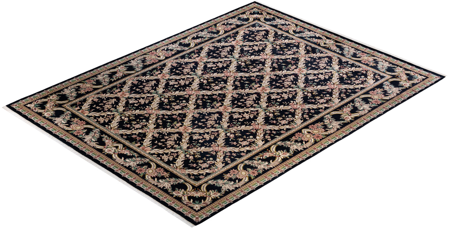 Mogul, One-of-a-Kind Hand-Knotted Area Rug - Black, 9' 4" x 12' 1"