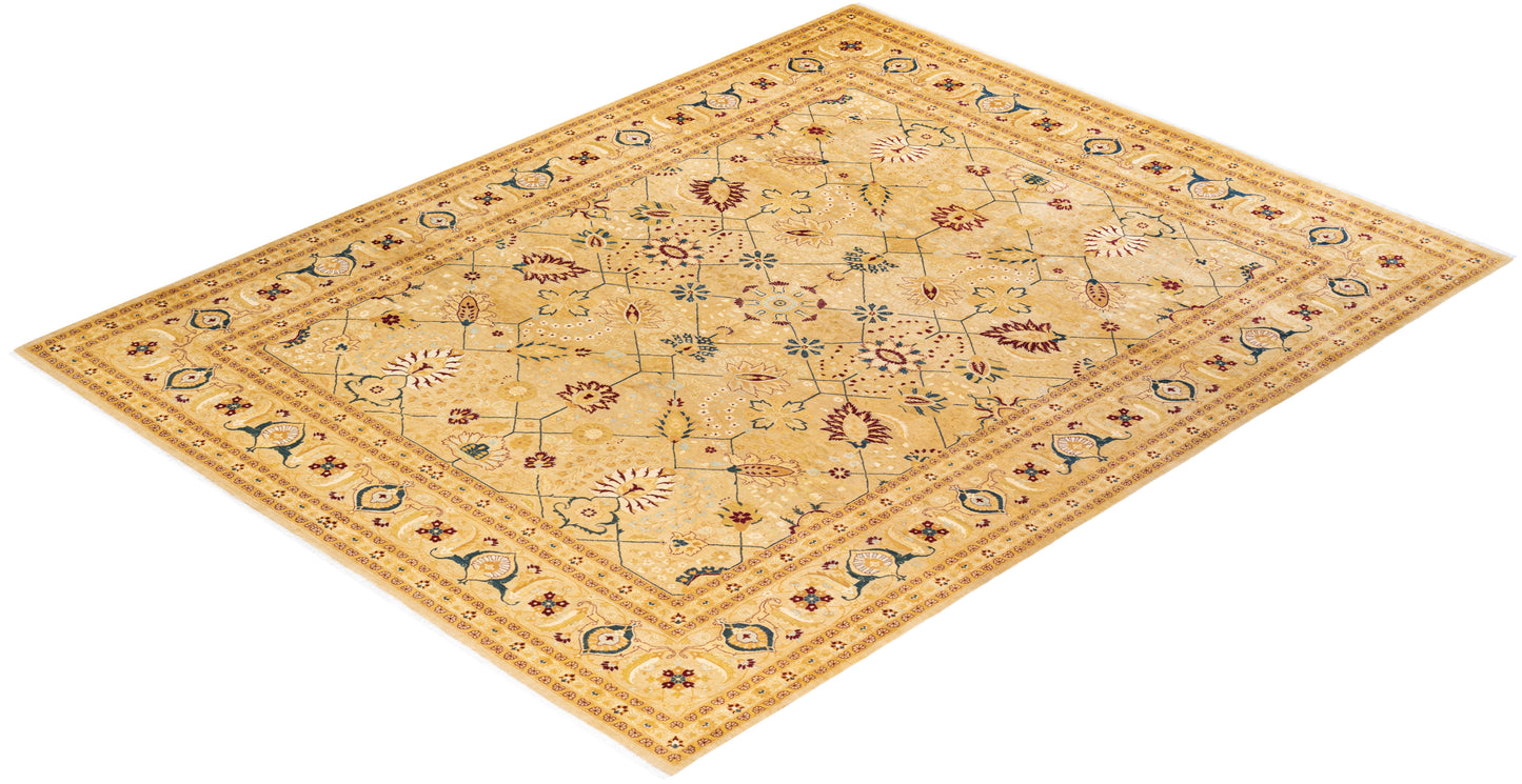 Mogul, One-of-a-Kind Hand-Knotted Area Rug - Ivory, 9' 1" x 11' 9"