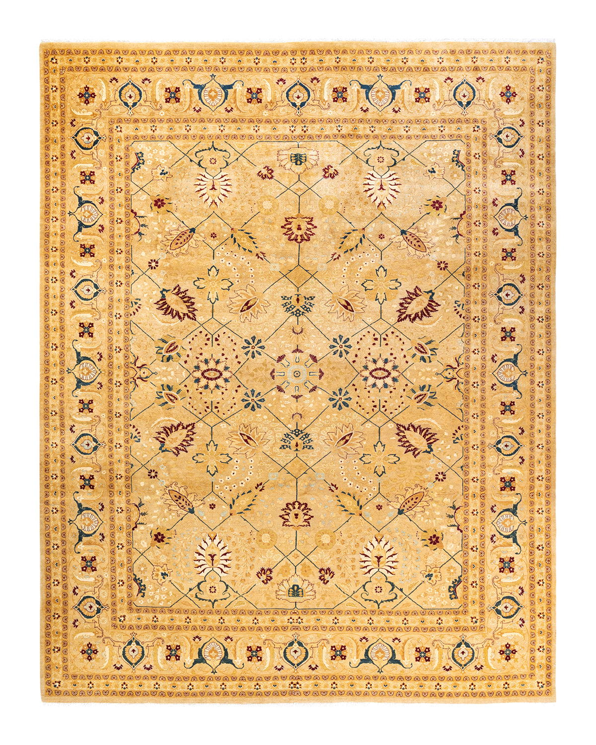Mogul, One-of-a-Kind Hand-Knotted Area Rug - Ivory, 9' 1" x 11' 9"