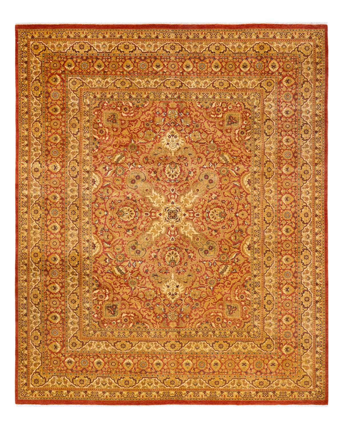 Mogul, One-of-a-Kind Hand-Knotted Area Rug - Orange, 8' 4" x 10' 1"