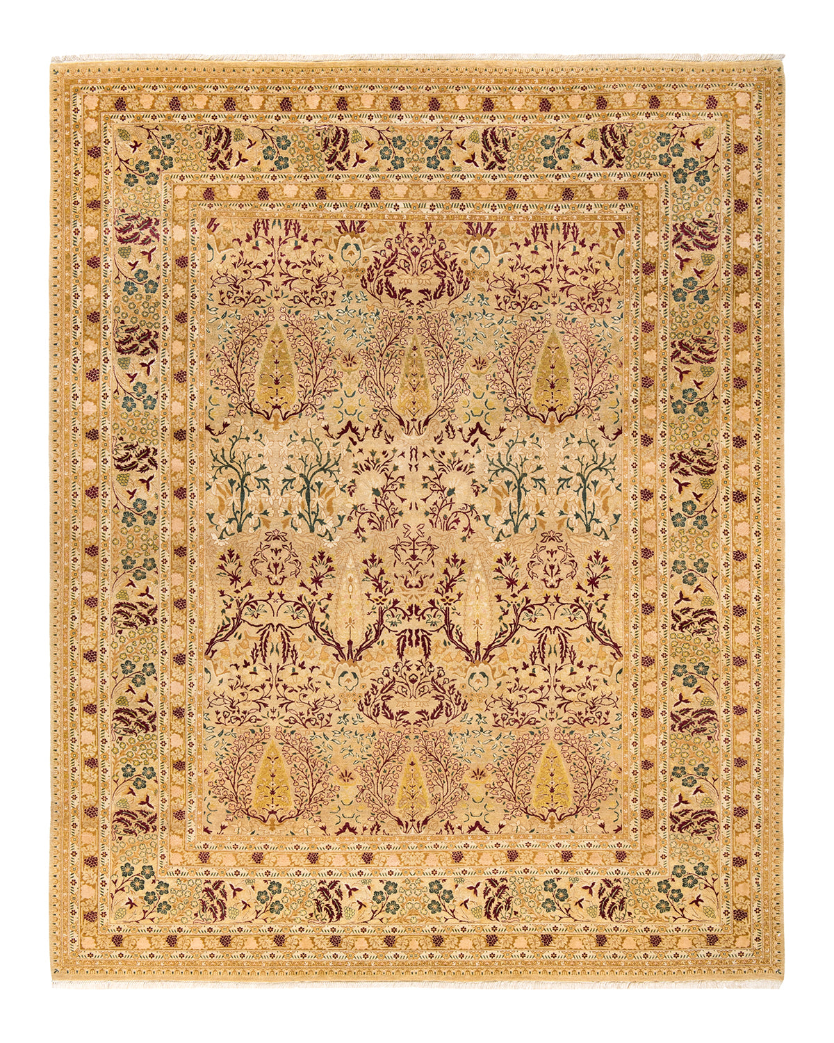 Mogul, One-of-a-Kind Hand-Knotted Area Rug - Yellow, 8' 4" x 10' 7"