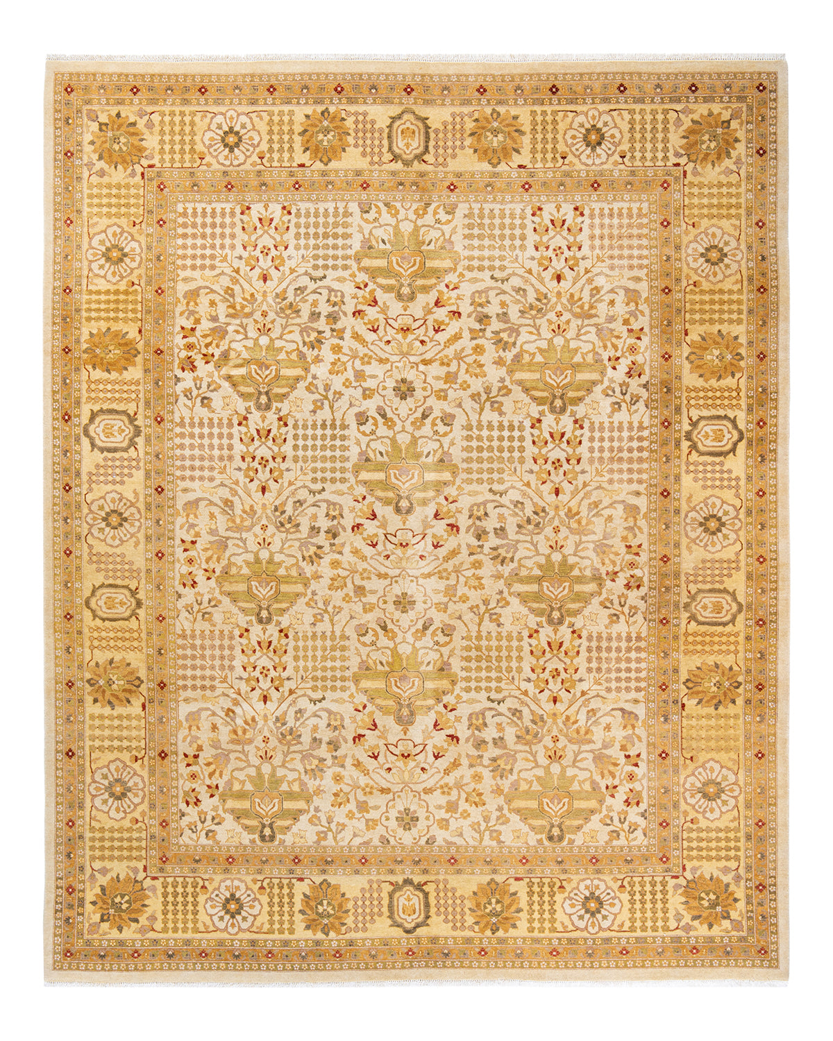 Mogul, One-of-a-Kind Hand-Knotted Area Rug - Ivory, 8' 1" x 10' 1"