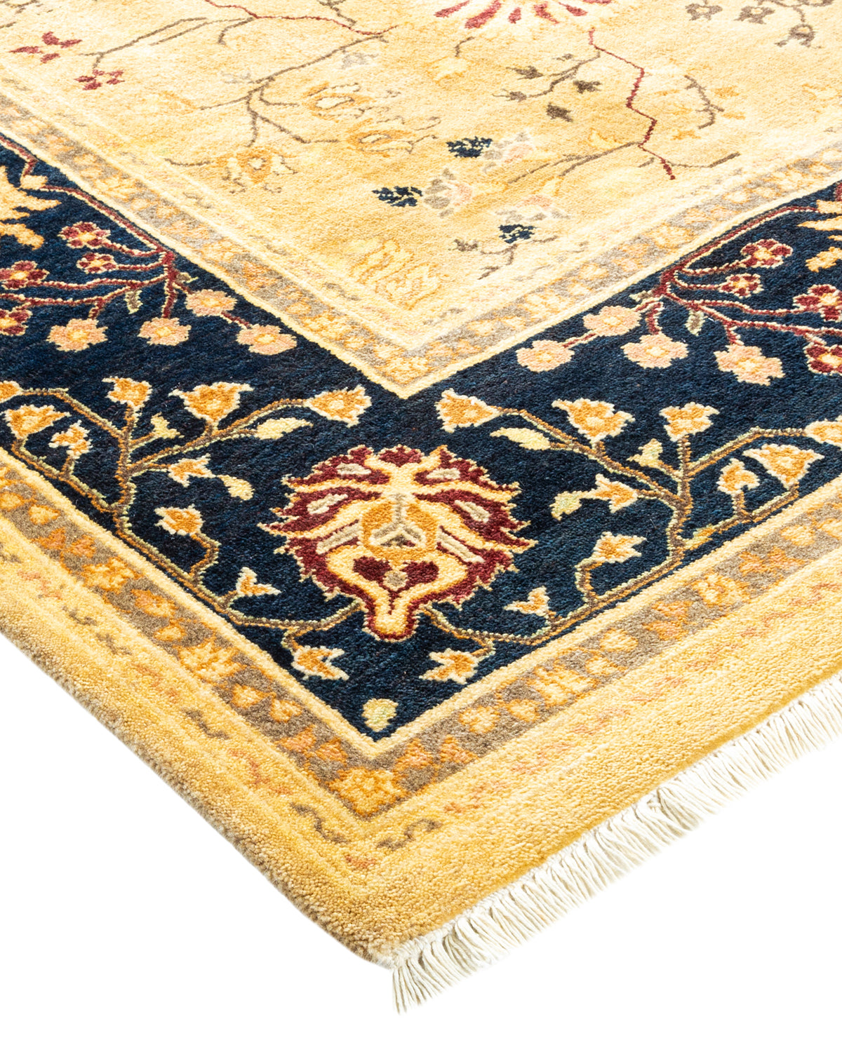 Mogul, One-of-a-Kind Hand-Knotted Area Rug - Yellow, 6' 0" x 9' 0"