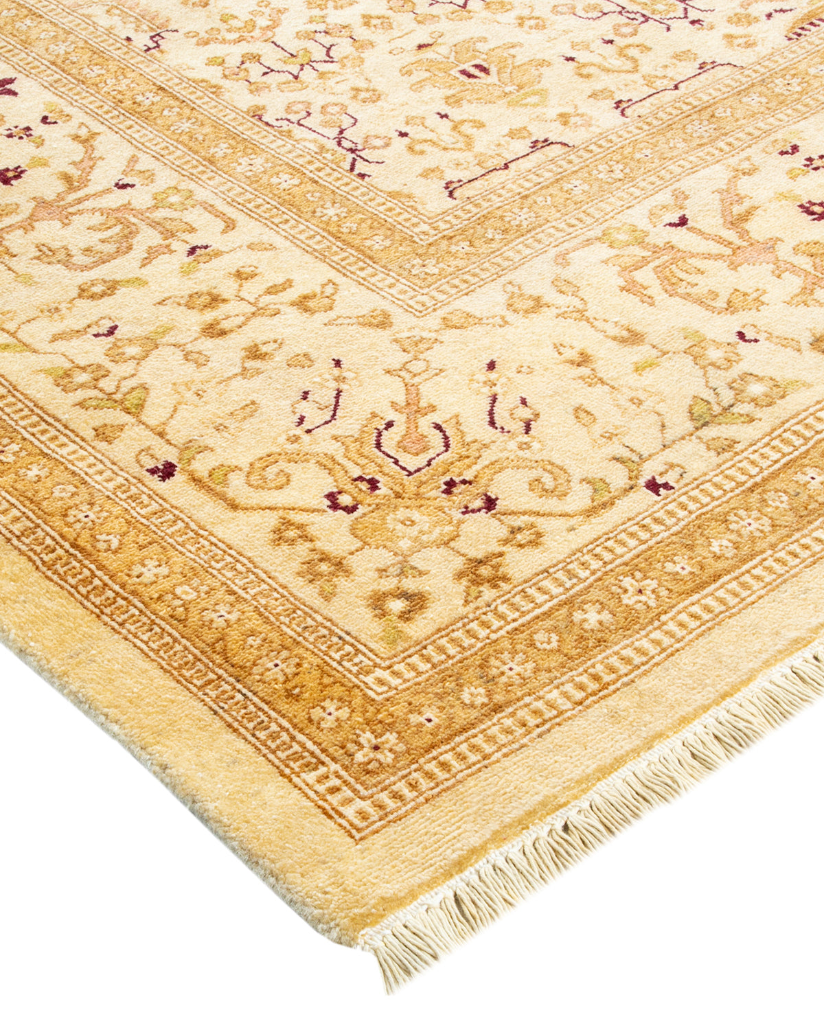 Mogul, One-of-a-Kind Hand-Knotted Area Rug - Ivory, 6' 1" x 8' 7"
