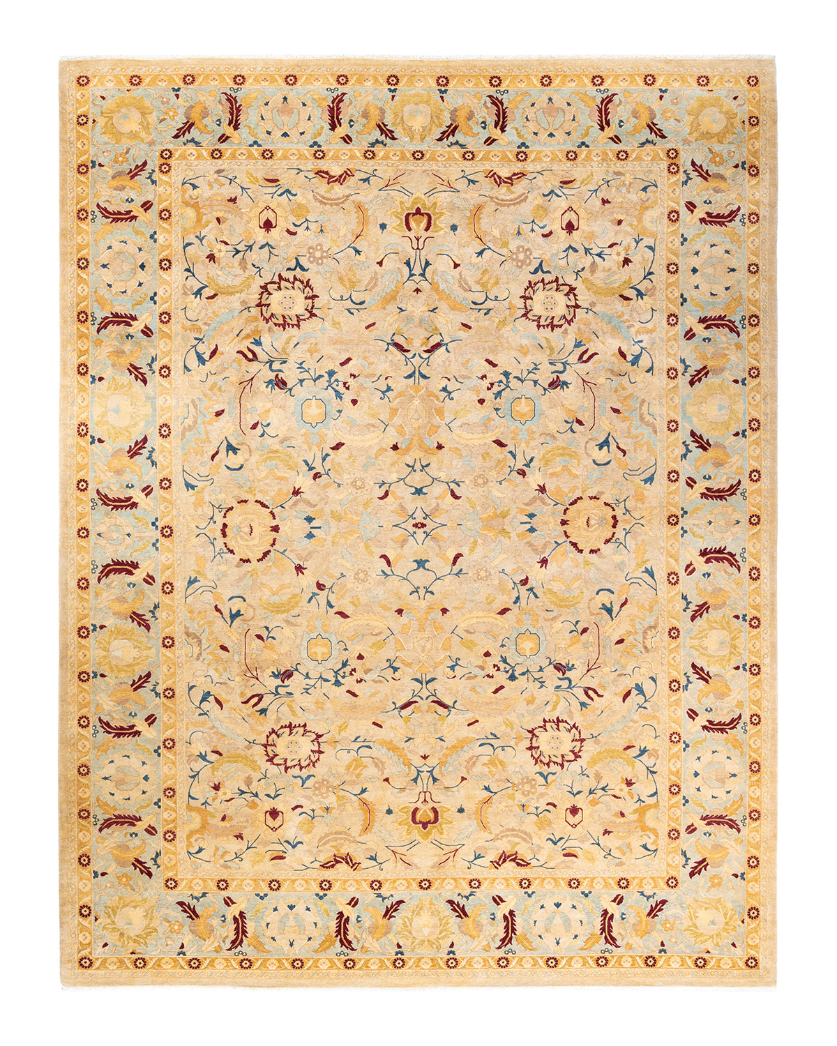 Mogul, One-of-a-Kind Hand-Knotted Area Rug - Ivory, 9' 1" x 12' 1"
