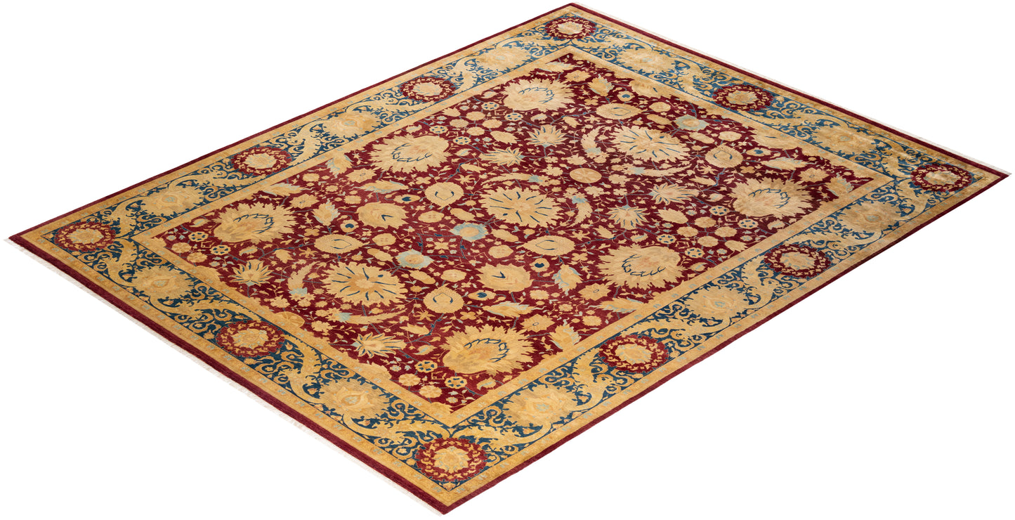 Mogul, One-of-a-Kind Hand-Knotted Area Rug - Red, 9' 1" x 11' 10"