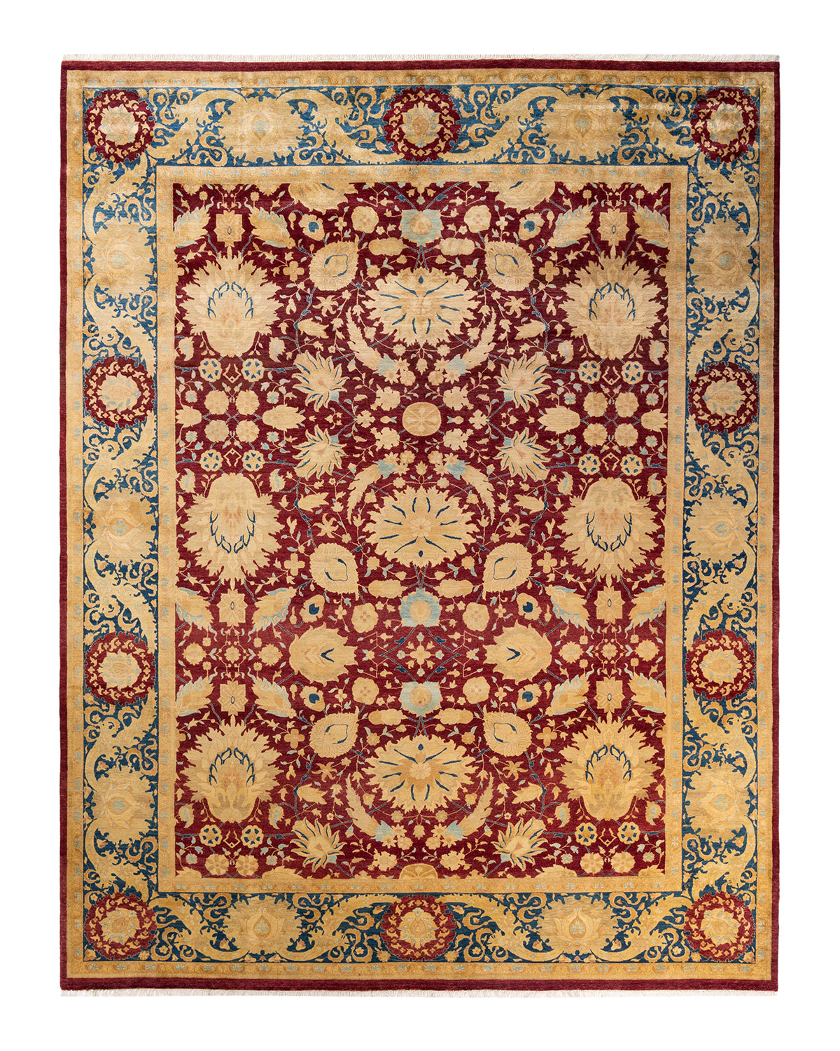 Mogul, One-of-a-Kind Hand-Knotted Area Rug - Red, 9' 1" x 11' 10"