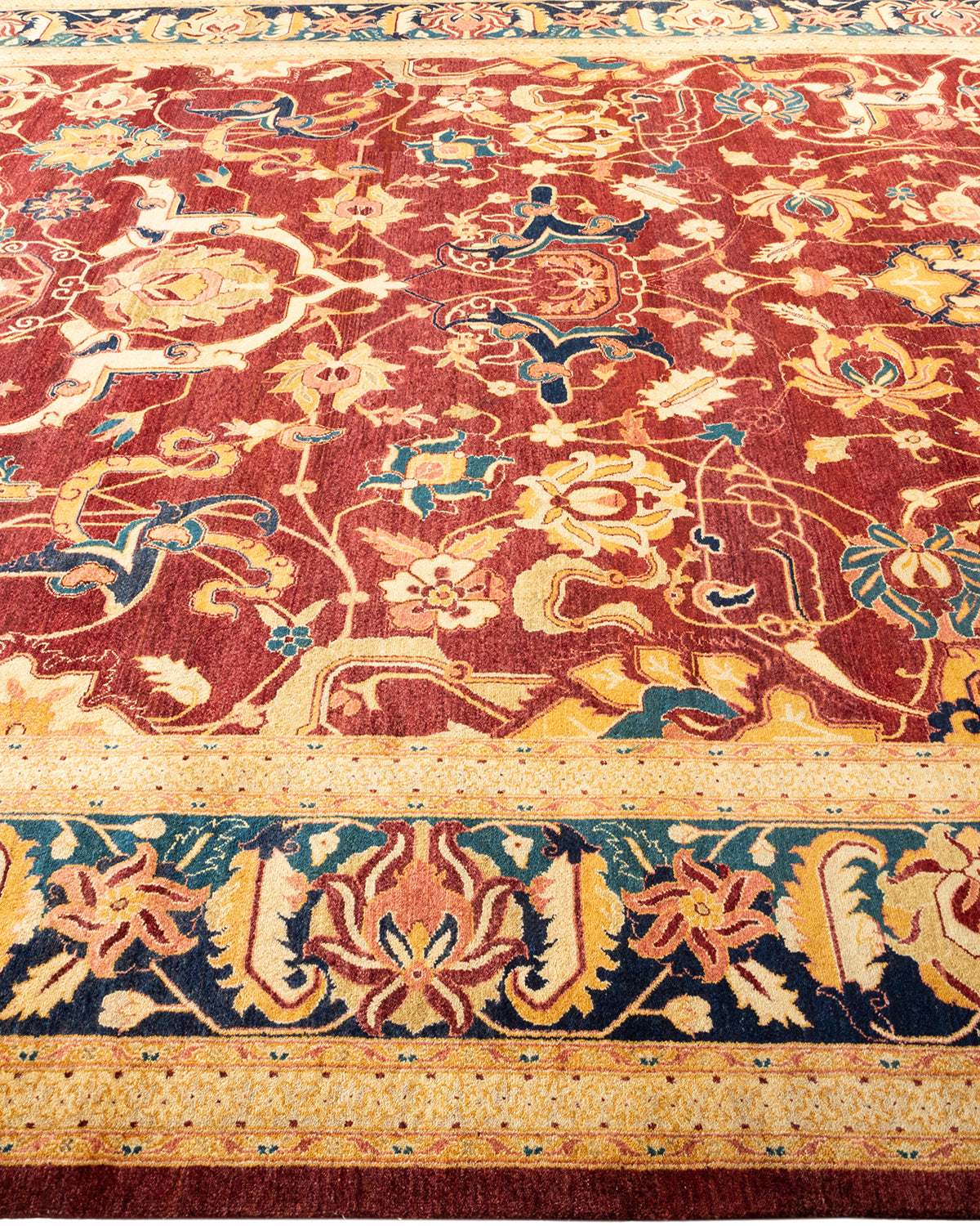 Mogul, One-of-a-Kind Hand-Knotted Area Rug - Red, 9' 0" x 11' 10"