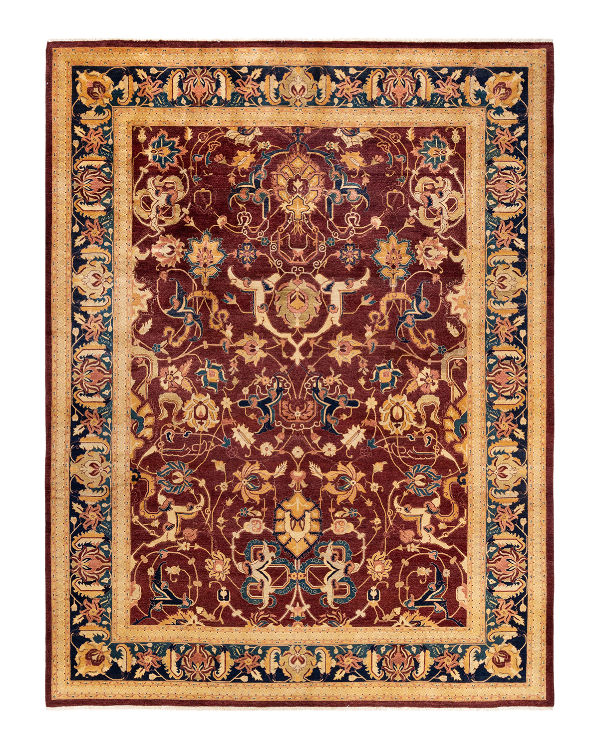 Mogul, One-of-a-Kind Hand-Knotted Area Rug - Red, 9' 0" x 11' 10"