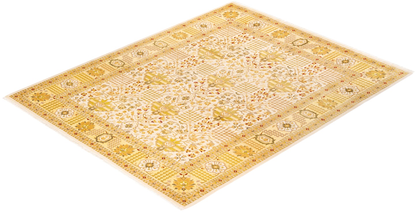 Mogul, One-of-a-Kind Hand-Knotted Area Rug - Ivory, 8' 1" x 10' 2"