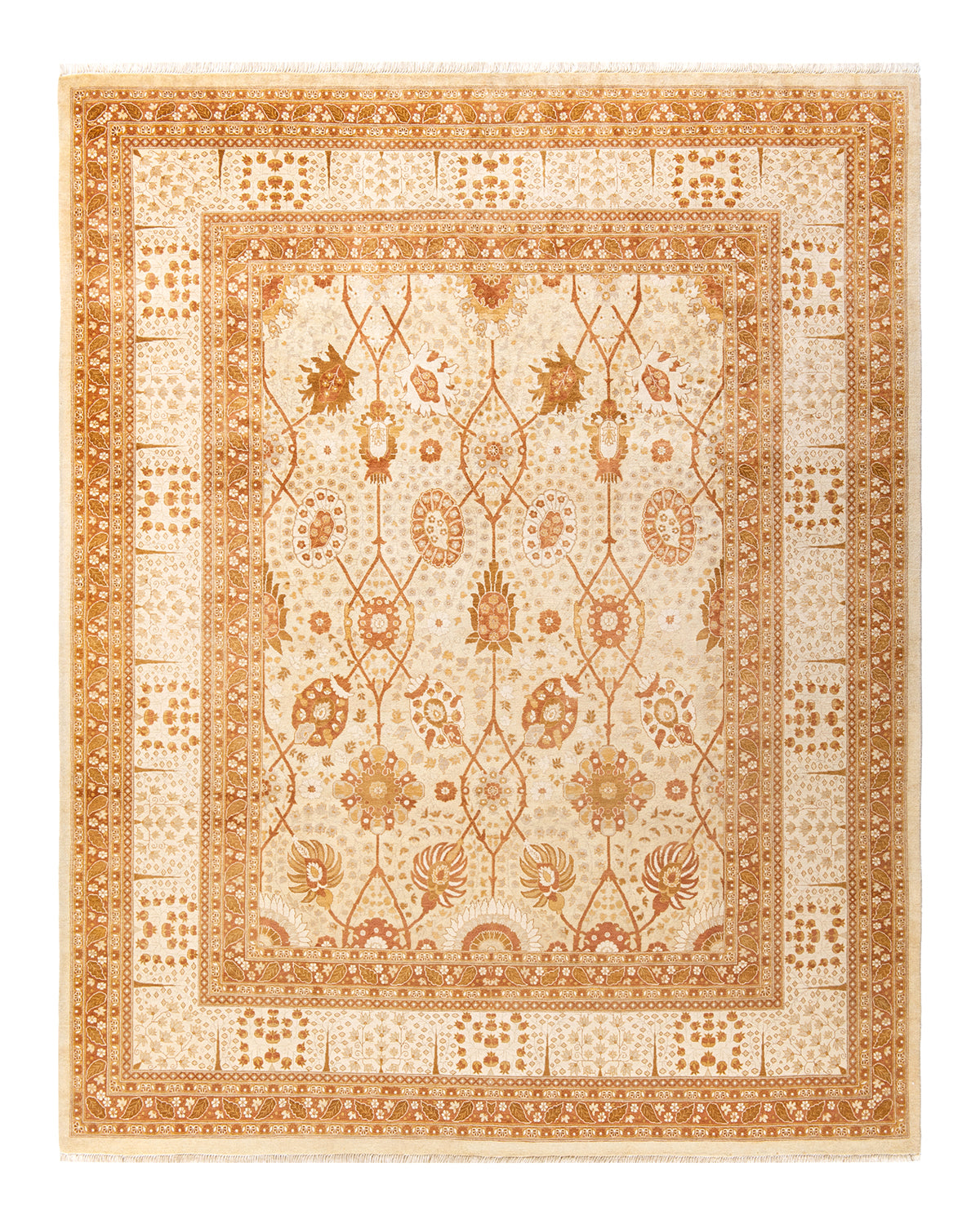Mogul, One-of-a-Kind Hand-Knotted Area Rug - Ivory, 8' 2" x 10' 4"