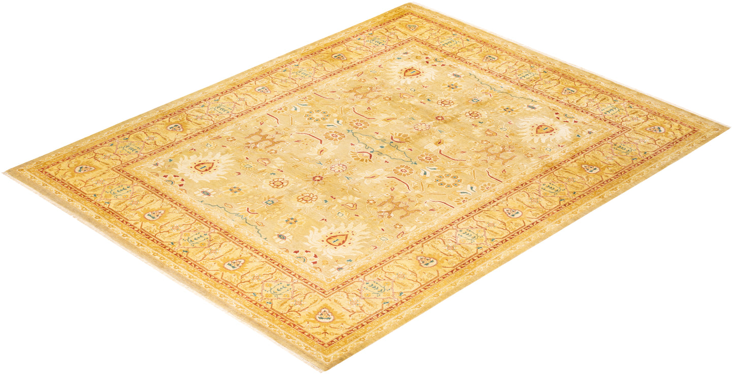 Mogul, One-of-a-Kind Hand-Knotted Area Rug - Yellow, 8' 0" x 9' 10"