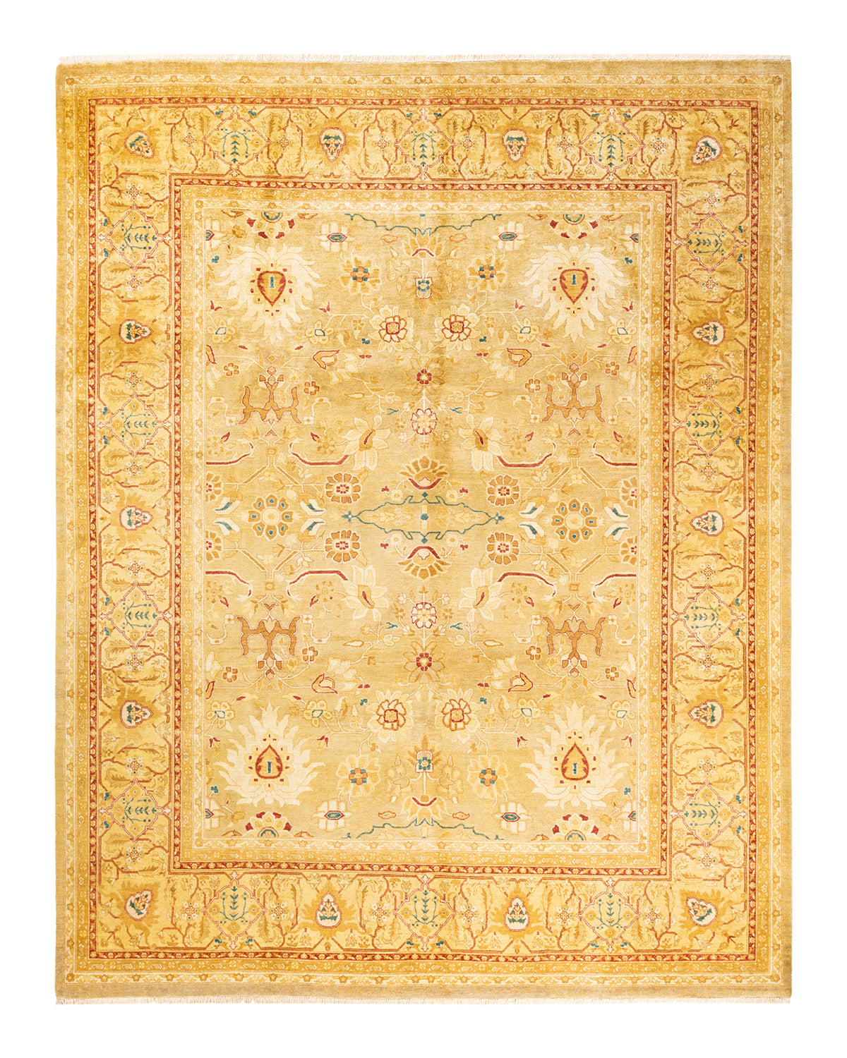 Mogul, One-of-a-Kind Hand-Knotted Area Rug - Yellow, 8' 0" x 9' 10"