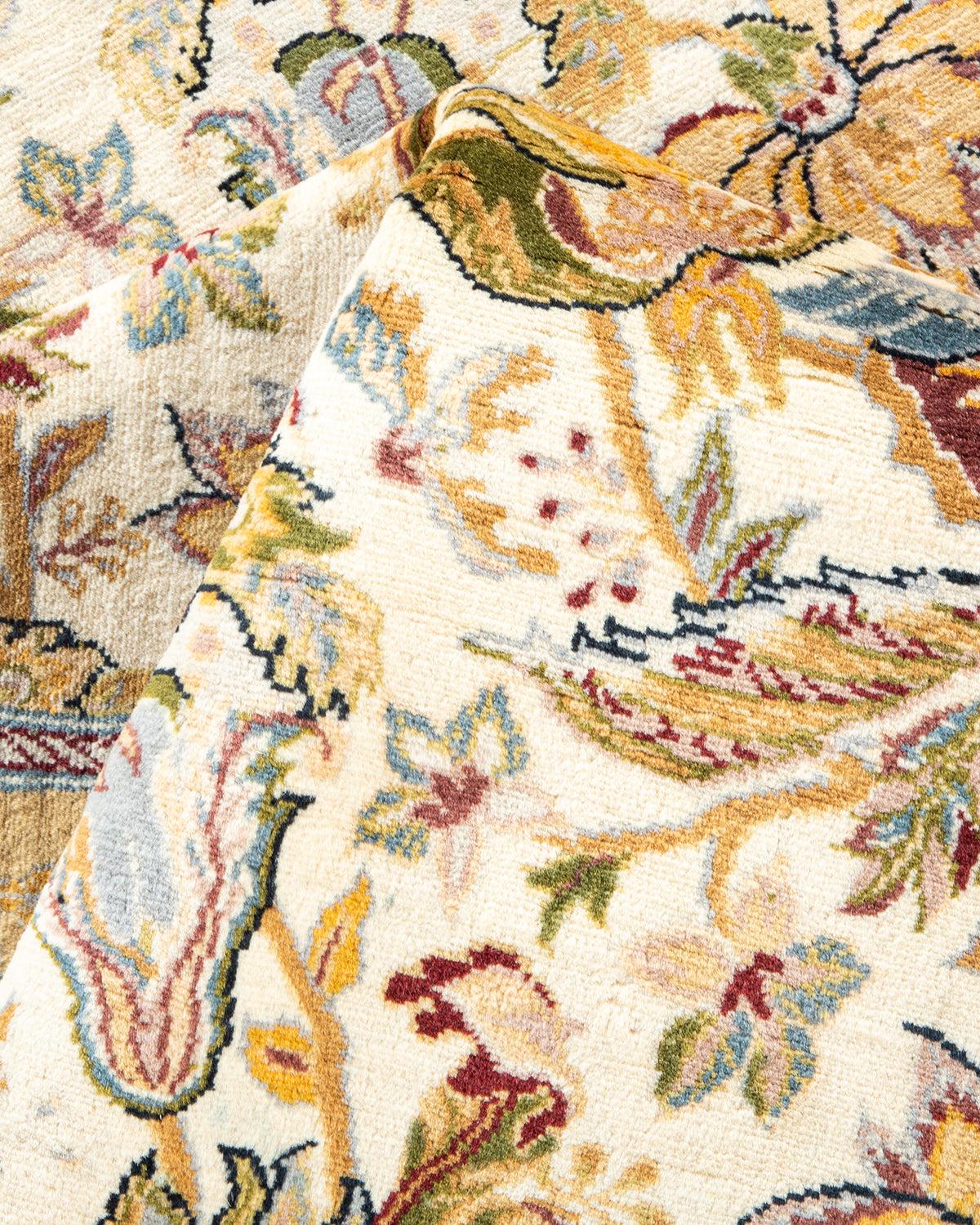 Mogul, One-of-a-Kind Hand-Knotted Area Rug - Ivory, 6' 1" x 9' 1"