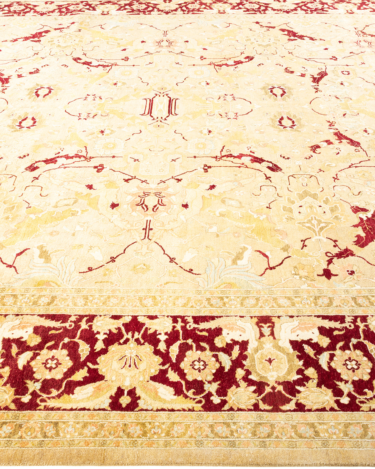 Mogul, One-of-a-Kind Hand-Knotted Area Rug - Yellow, 9' 2" x 12' 6"