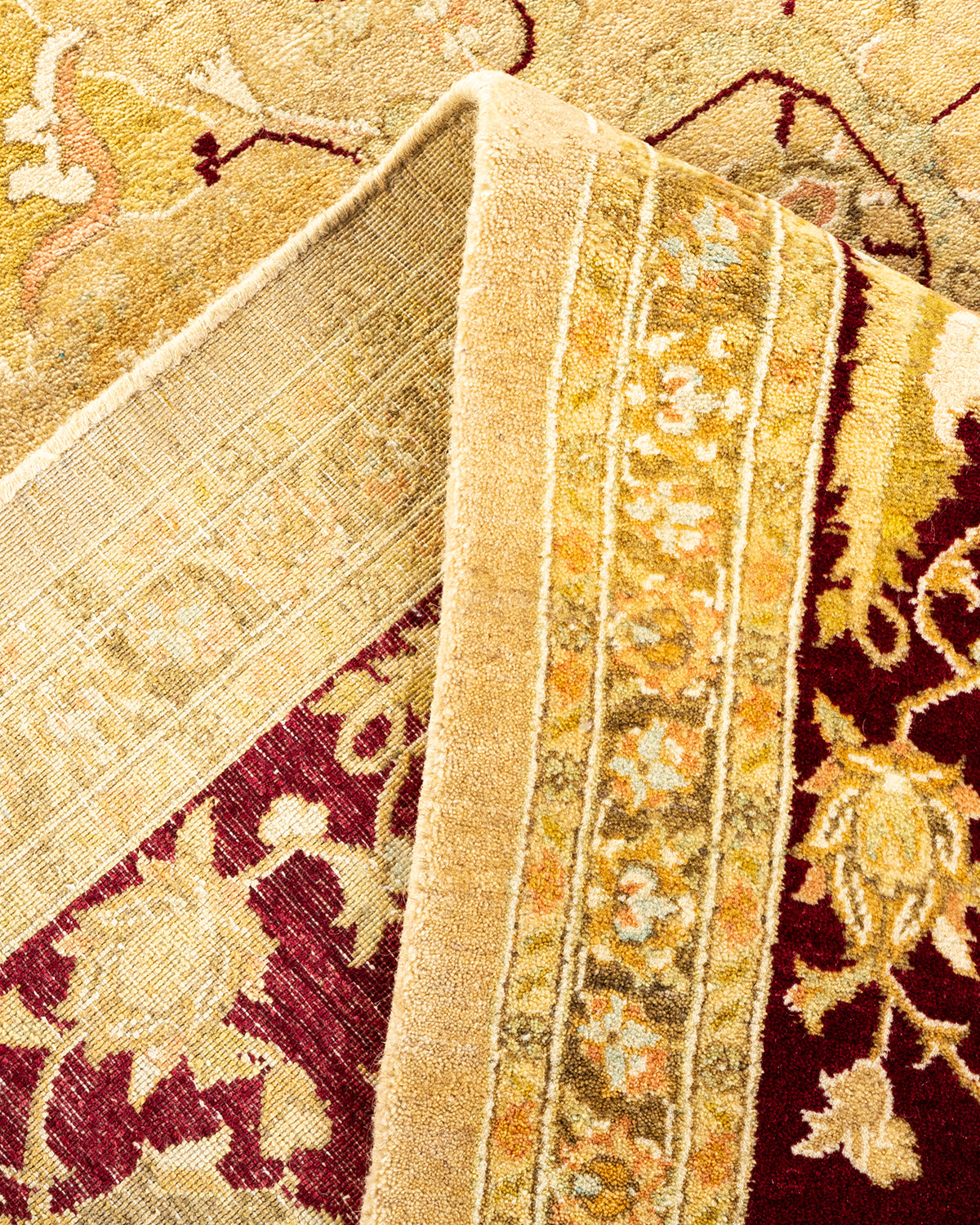Mogul, One-of-a-Kind Hand-Knotted Area Rug - Yellow, 9' 2" x 12' 6"