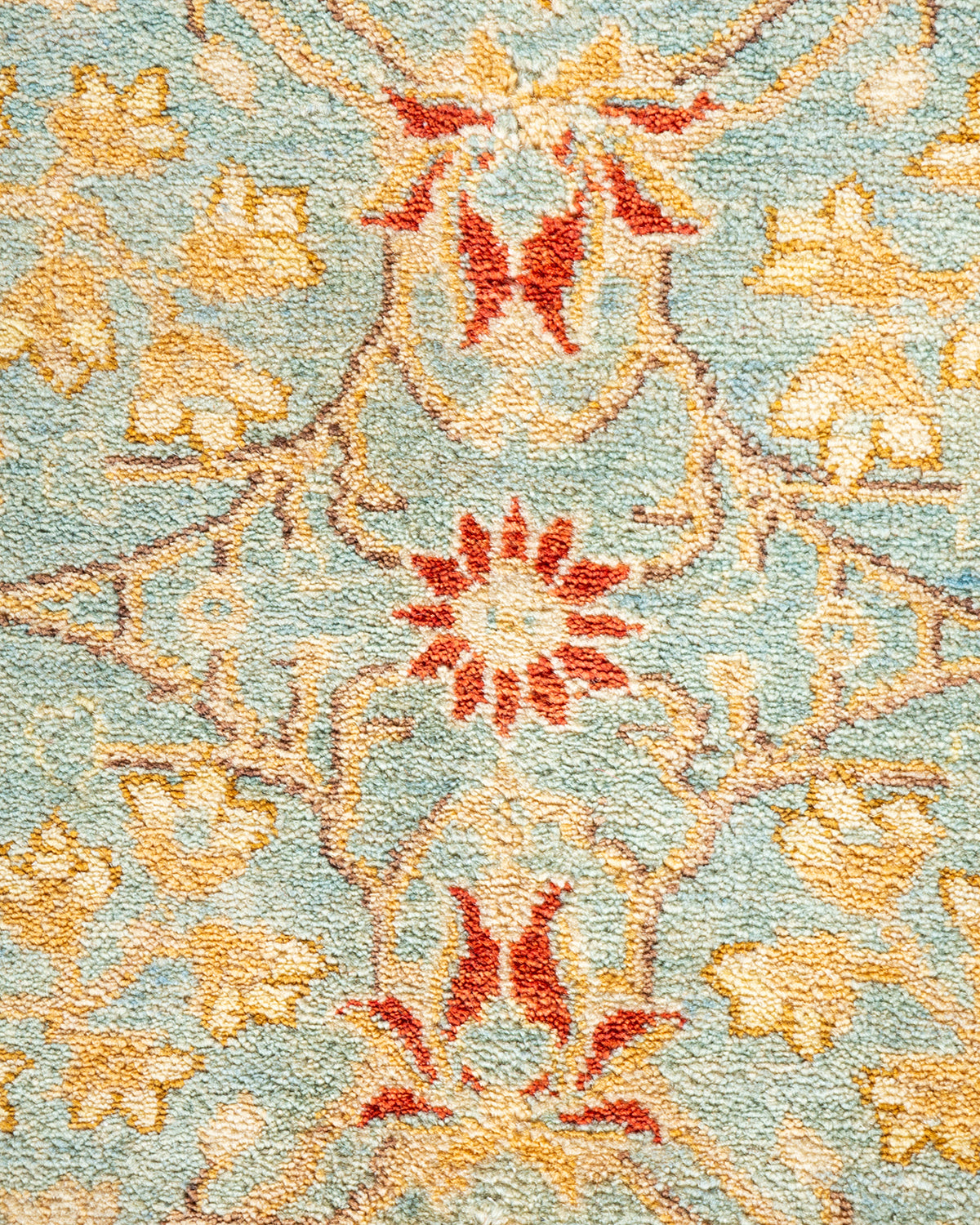 Mogul, One-of-a-Kind Hand-Knotted Area Rug - Light Blue, 9' 1" x 12' 4"