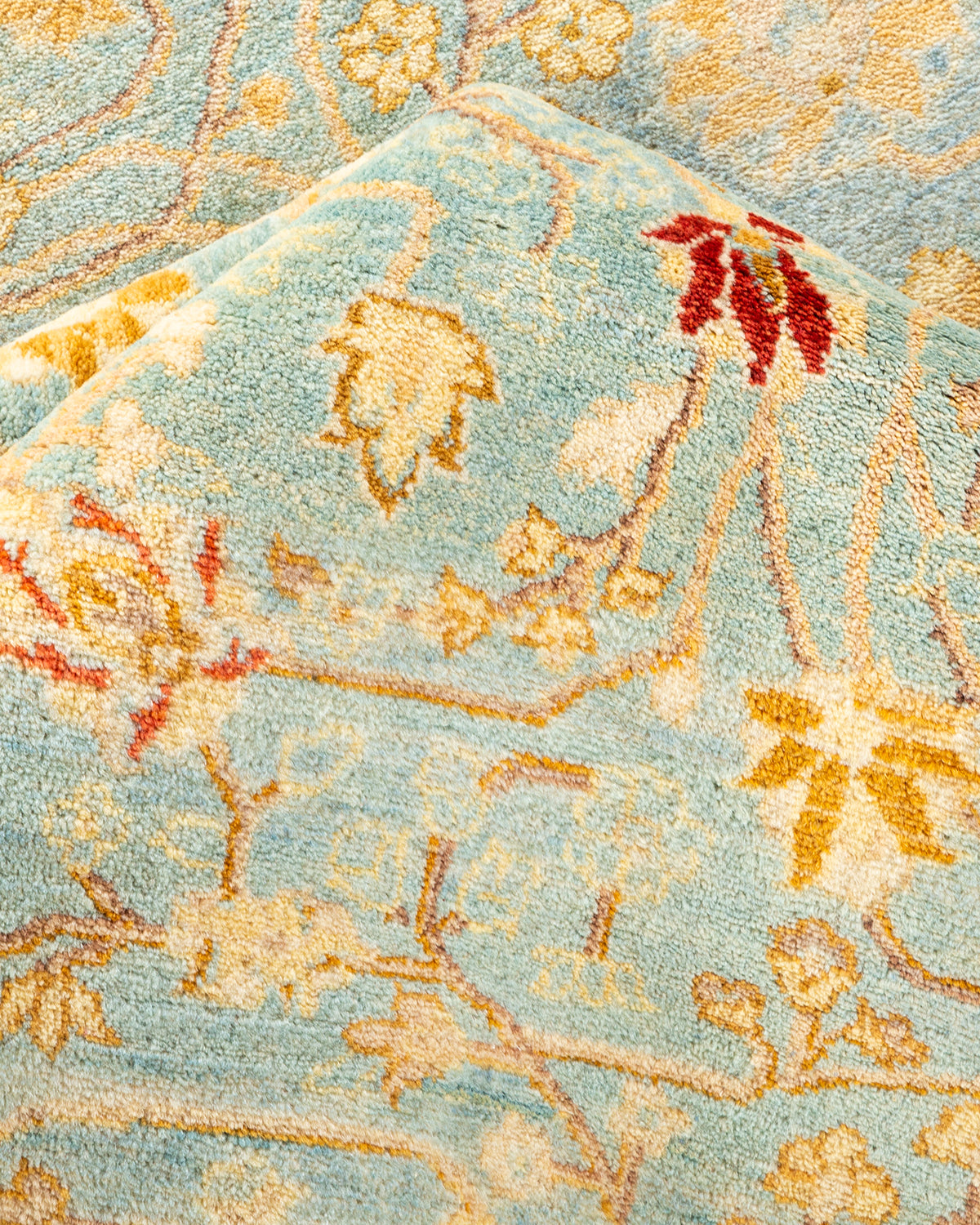 Mogul, One-of-a-Kind Hand-Knotted Area Rug - Light Blue, 9' 1" x 12' 4"